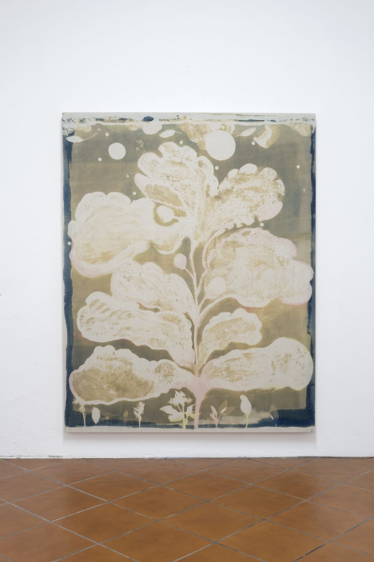 Lisa Lurati Nebulosa 1 130x160 cm cyanotype and watercolr on linen 2020