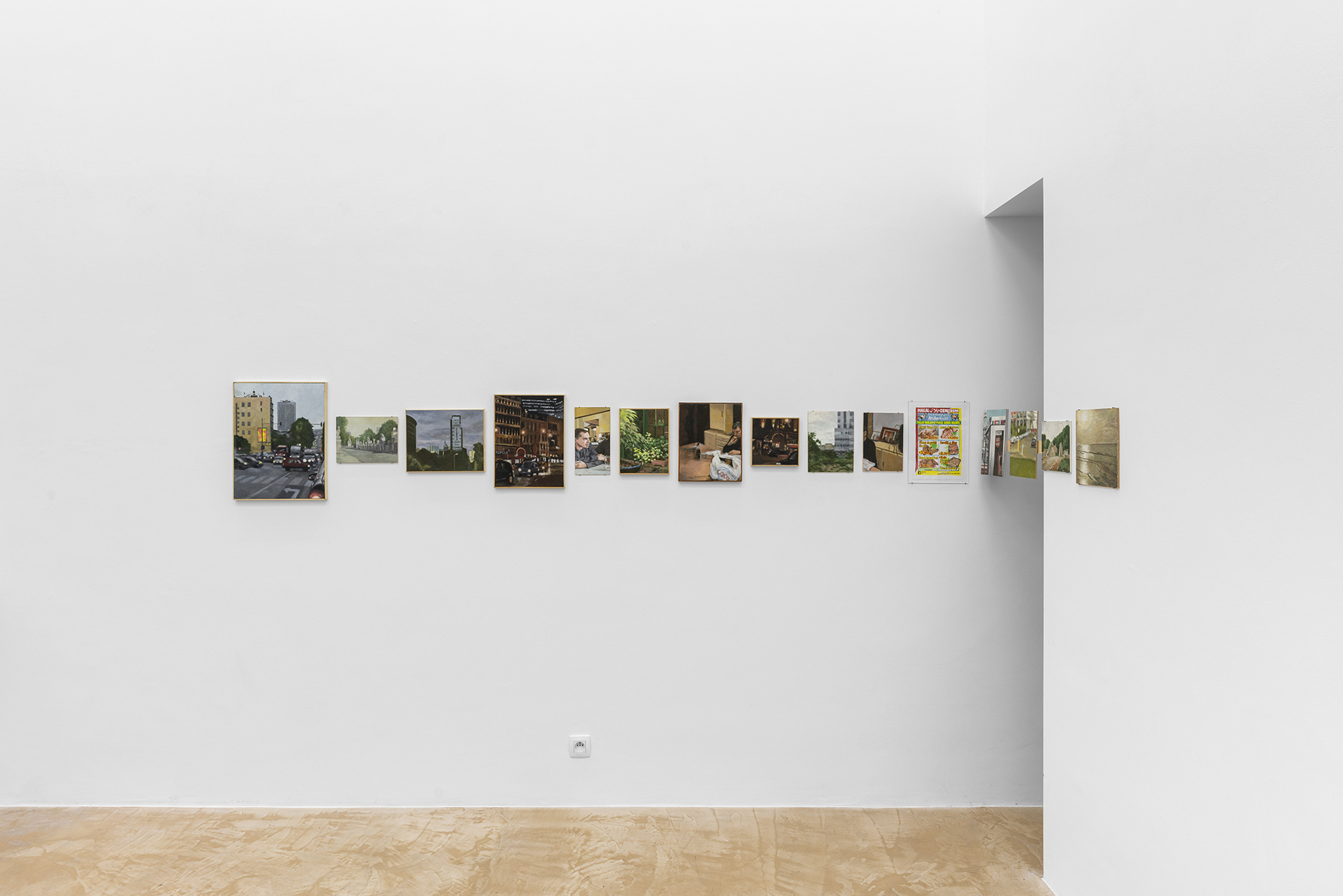 Paintings by Gust Duchateau at Un Endroit Sûr, Galerie Duflon Racz Brussels, 2021.