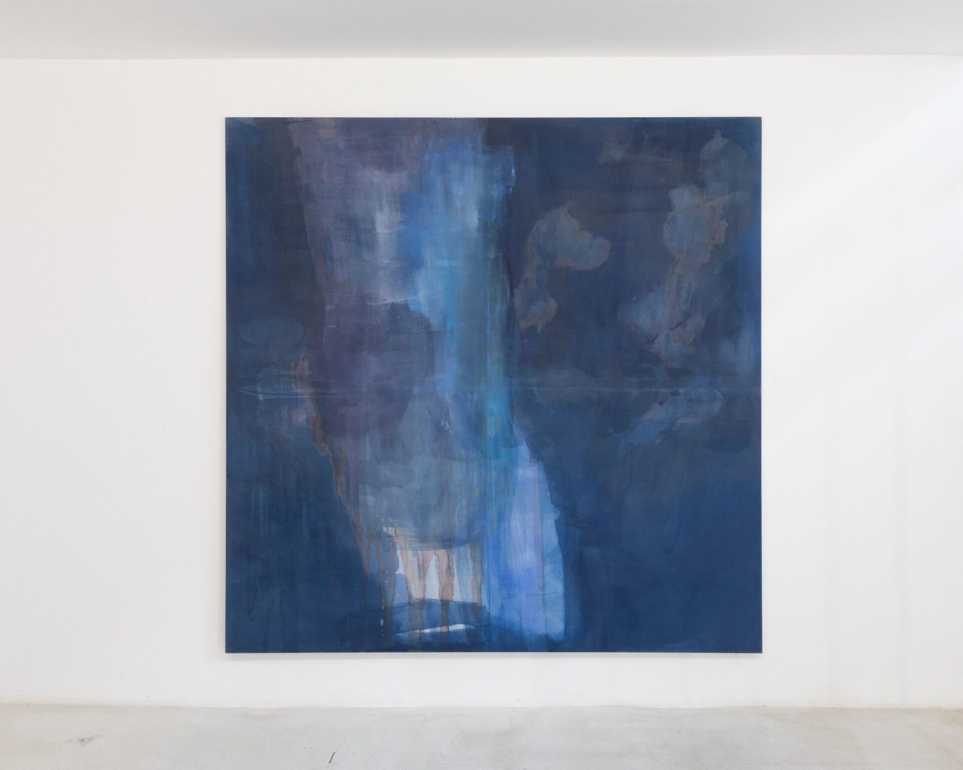Agnė Juodvalkytė, T, 2019-2020, oil and pigment on canvas, 180x180cm