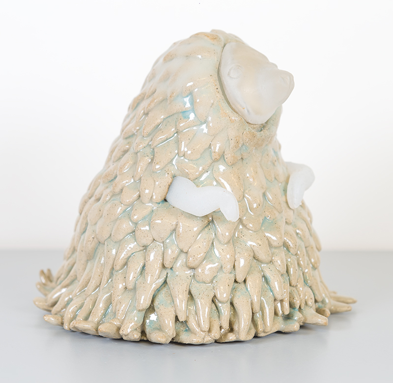 Aniara Omann, A Different Kind of Love (Scaly), 2021 (Cast silicone, glazed stoneware, eco-resin, 12 x 13 x 13 cm/5 x 5 x 5 in)
