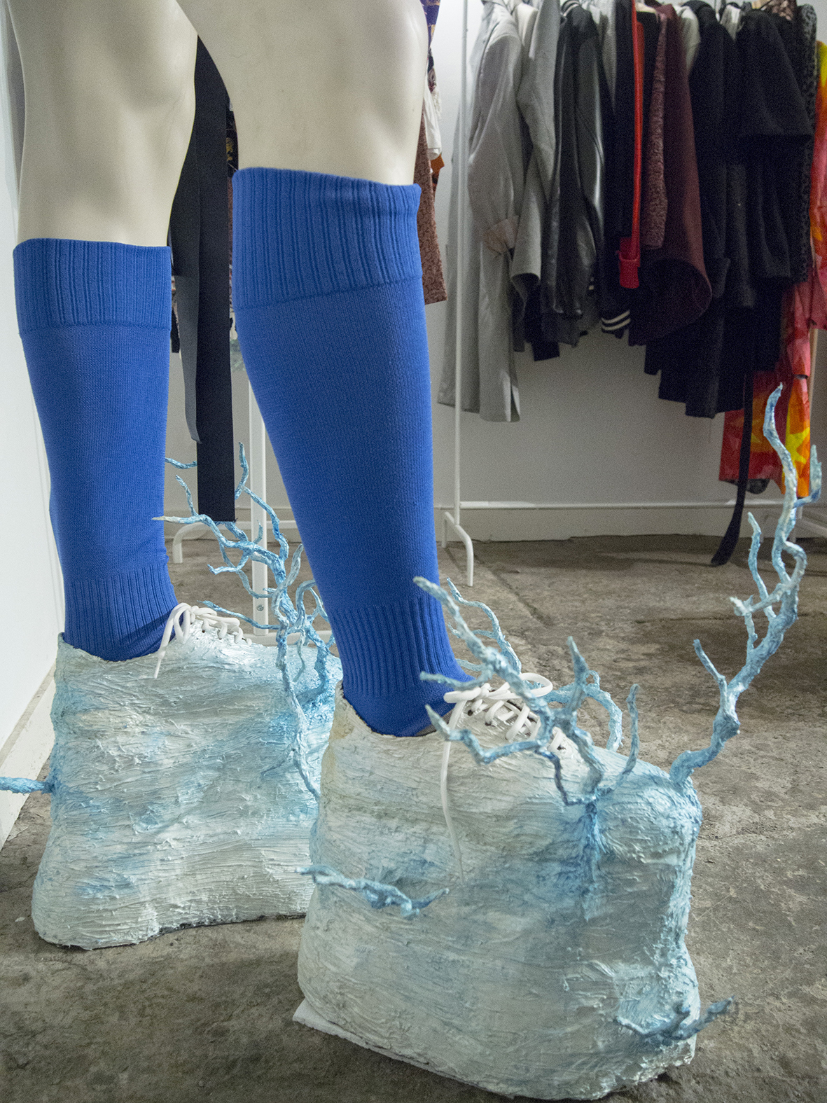 Luca Bosani, I Masnadieri volanti, 2020, Flexeine, urethane, silicone, pigment, acrylic polymer emulsion, polystyrene, elastane, butadiene rubber, cotton, cellulose, aluminium,
