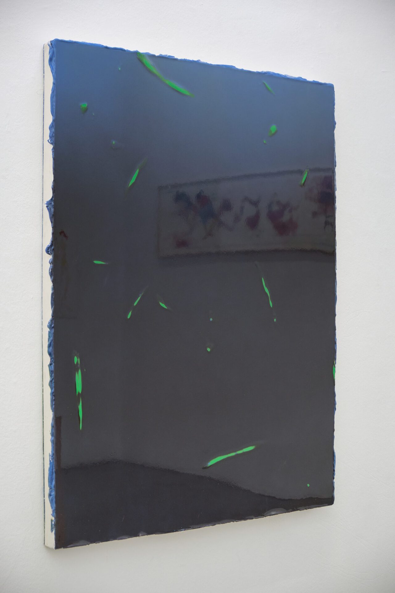 THILO JENSSEN Untitled, 2017 Lacquer, clear lacquer on canvas 120 x 90 cm  Courtesy Christine König Galerie, Vienna and the artist