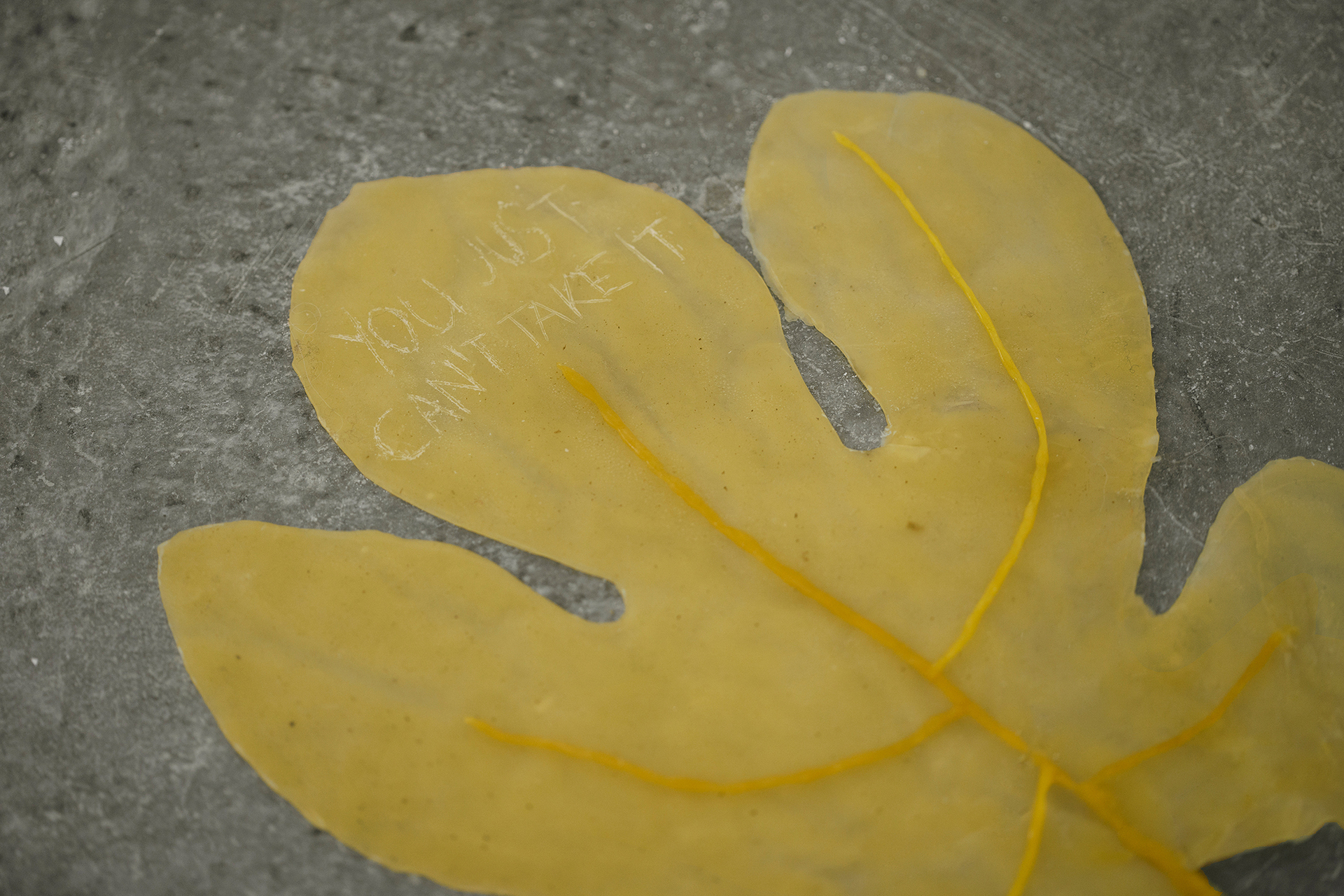 Gideon Horváth, The Mutilated Faun, 2021, beeswax, glass, 70x50 cm, detail, photo by Zsuzsanna Simon