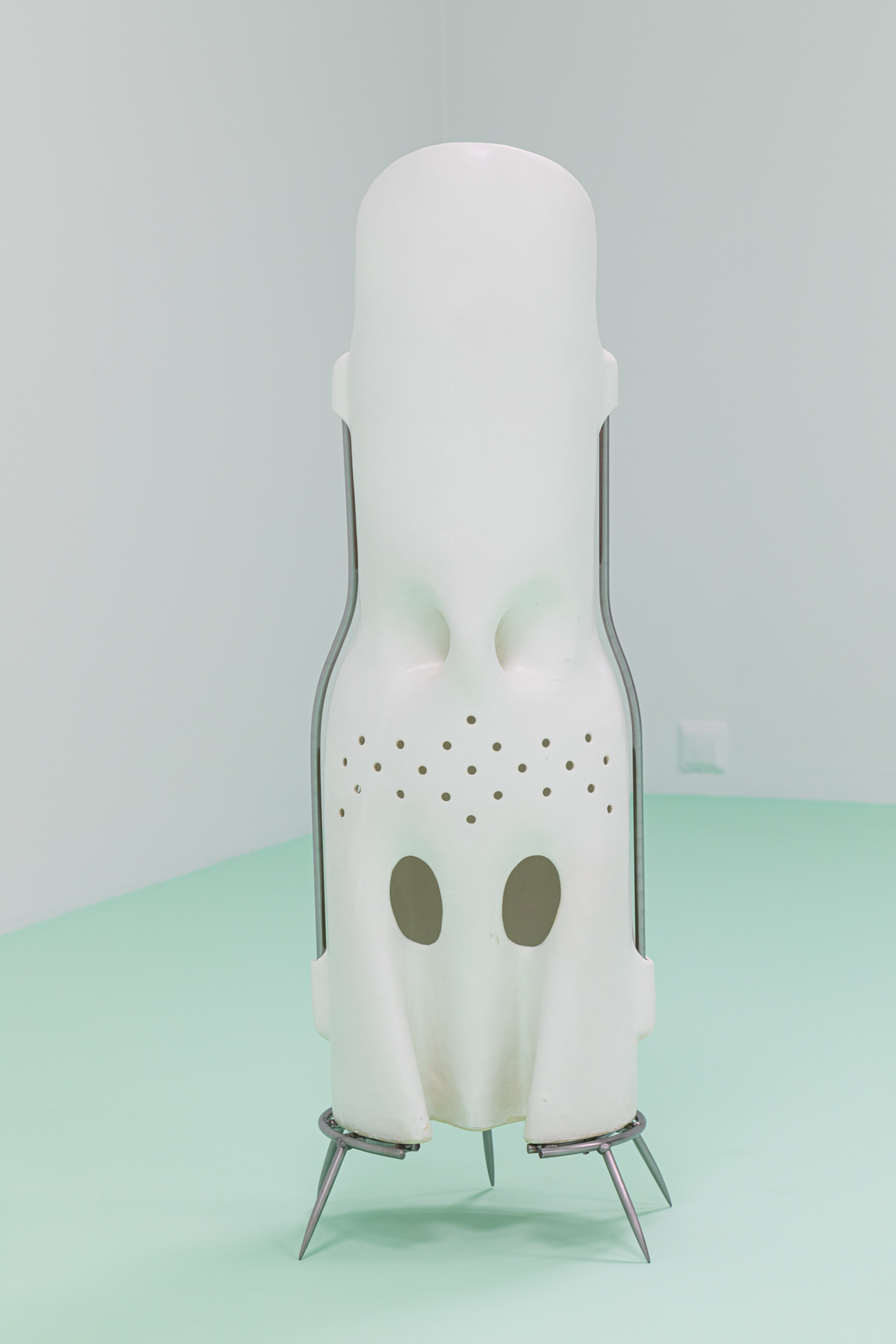 Panacea, glazed ceramic, steel, 2021