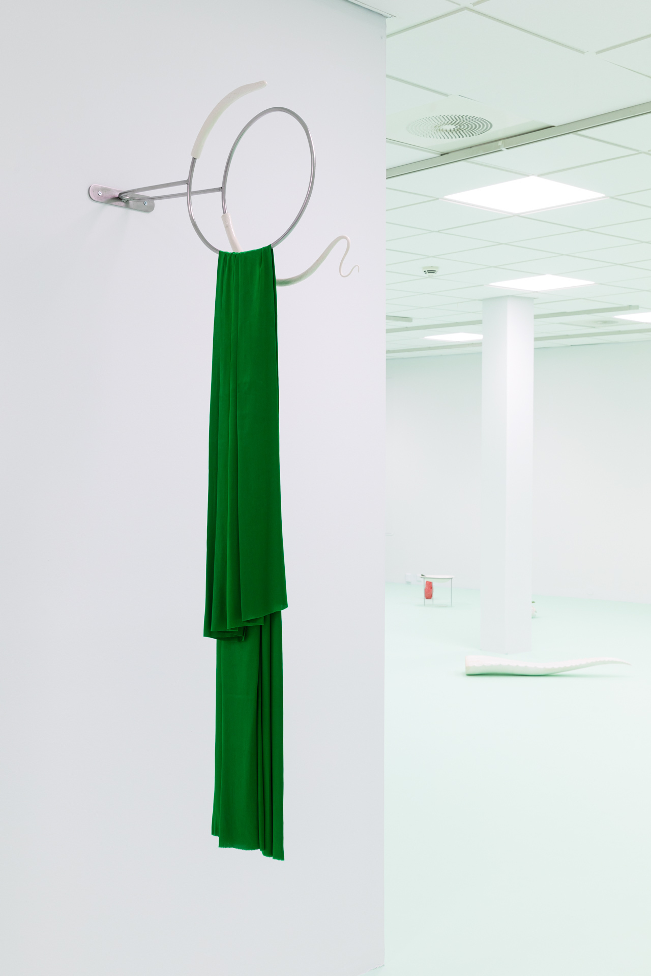 Asclepieion, glazed porcelain, steel, silk, 2020