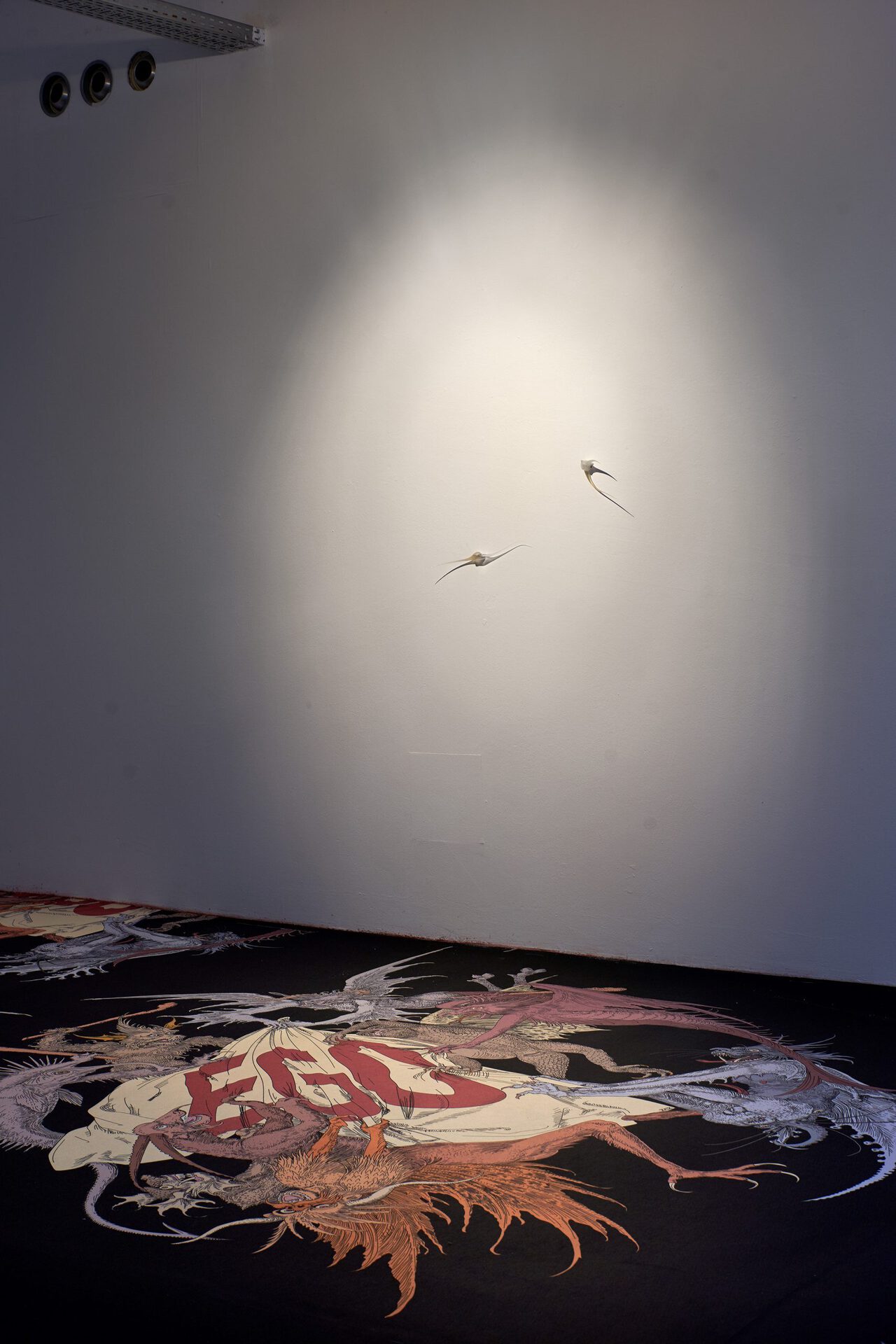 Miranda Keyes, Loamy Burrs, glass, hydro-distilled Thames clay, ethanol, 2020