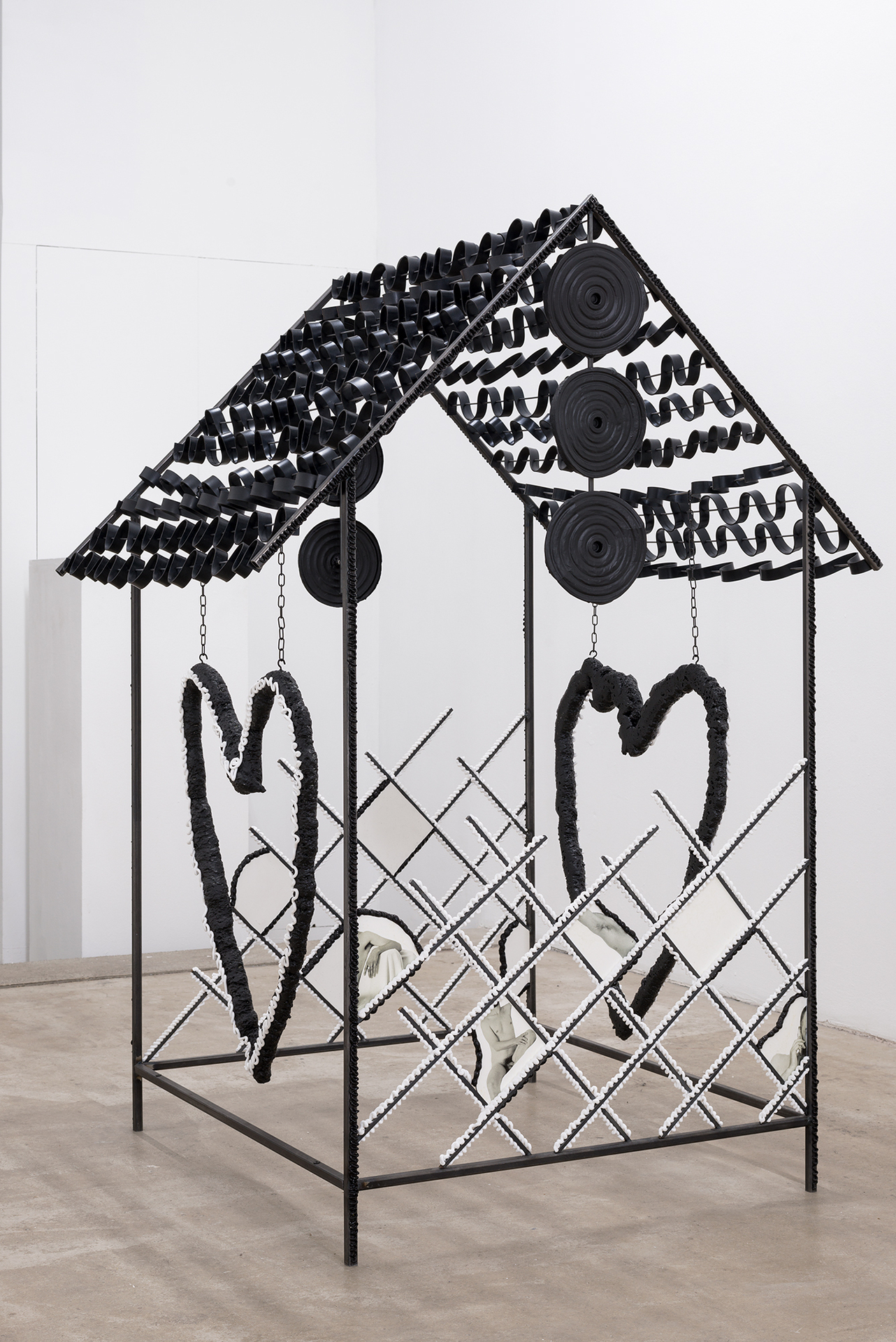 Sasha Auerbakh, Sebastian B. 1, 2020 Steel, rubber, silicone, inkjet print on decal foil, pigmented epoxy resin, papier maché, montage foam, paint 149,5 cm x 105 cm x 88 cm
