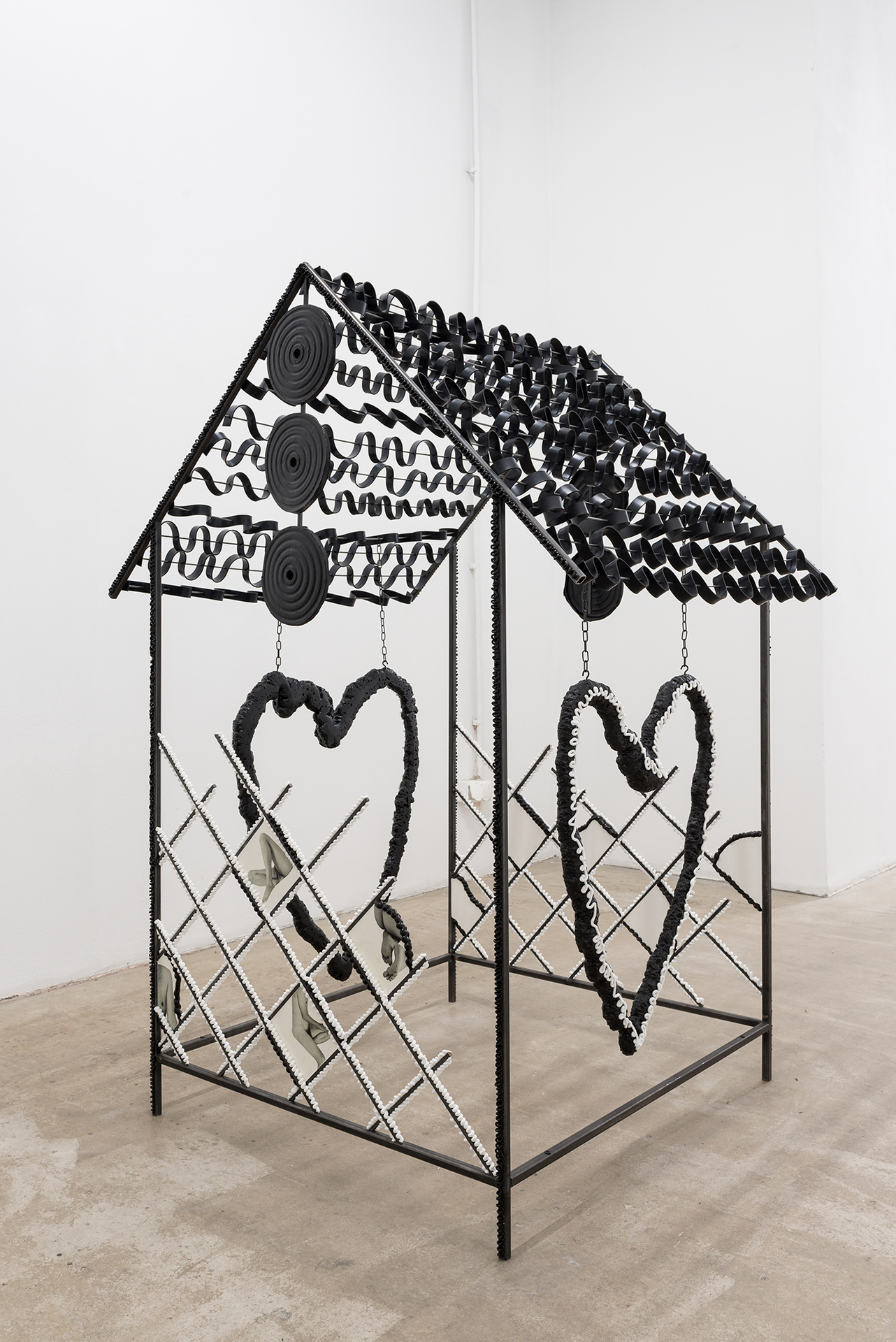 Sasha Auerbakh, Sebastian B. 1, 2020 Steel, rubber, silicone, inkjet print on decal foil, pigmented epoxy resin, papier maché, montage foam, paint, 149,5 cm x 105 cm x 88 cm