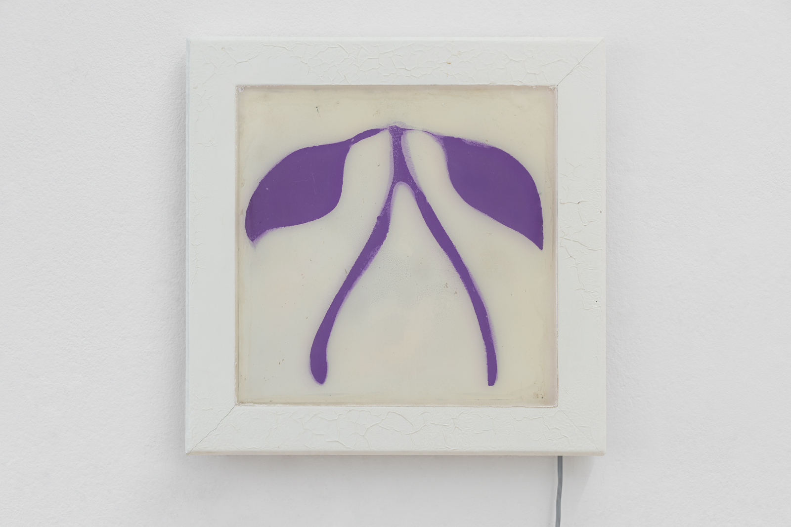 Jason Gomez, Chromosome, 2020 Enamel on pigmented acrylic in artist frame, 12V lighting component 40x40x2 cm