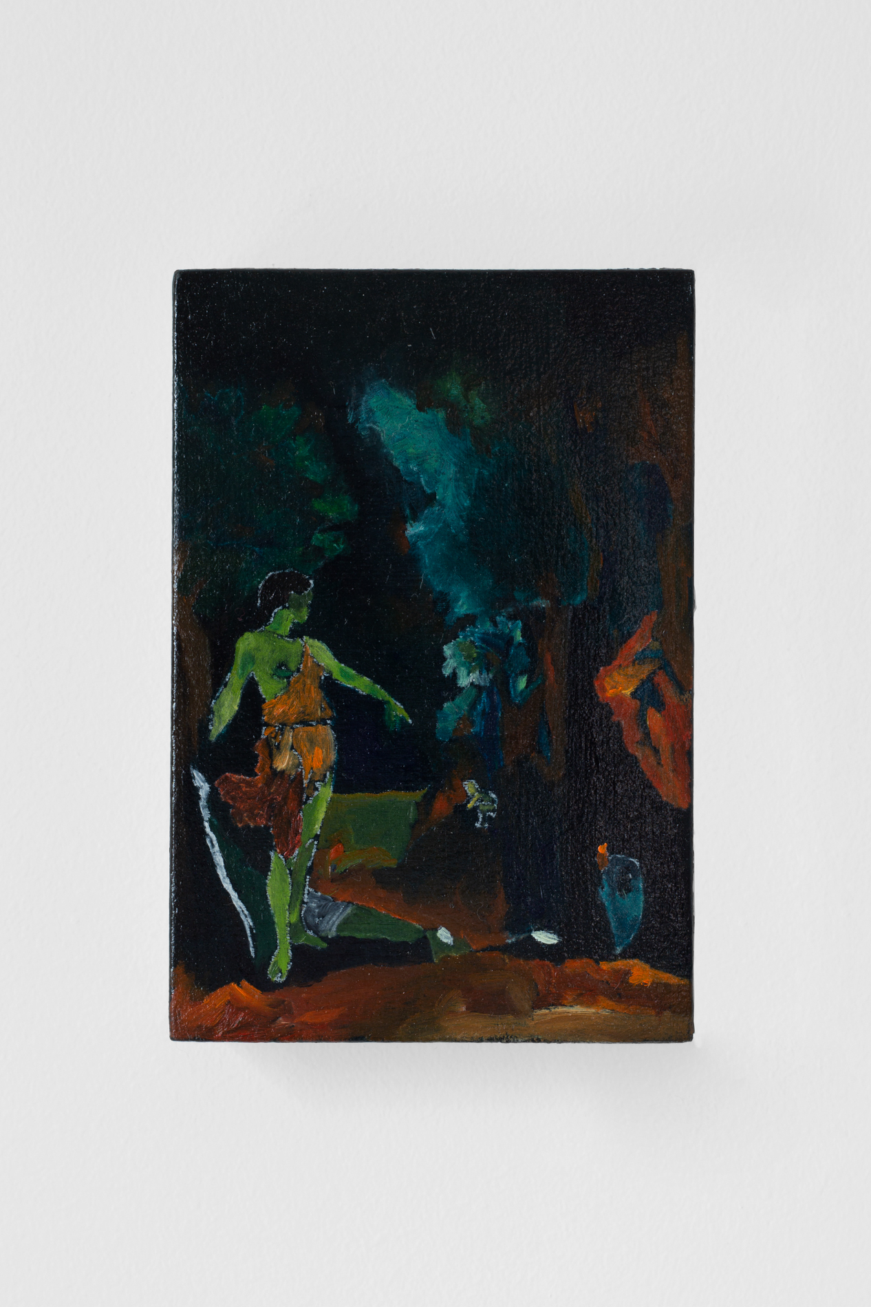 Lauren Coullard, Joining Ritual, Oil on wood, 10x15x3cm, 2020