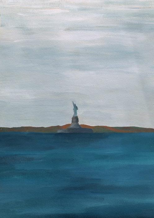 Alessandro Teoldi ‘Red Hook’ 2020 gouache on paper 28 x 20 cm