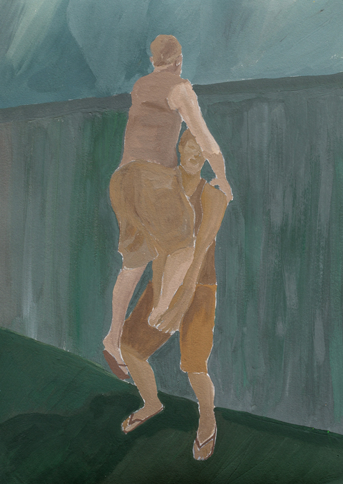 Alessandro Teoldi ‘Fede e Andre’ 2020 gouache on paper 28 x 20 cm