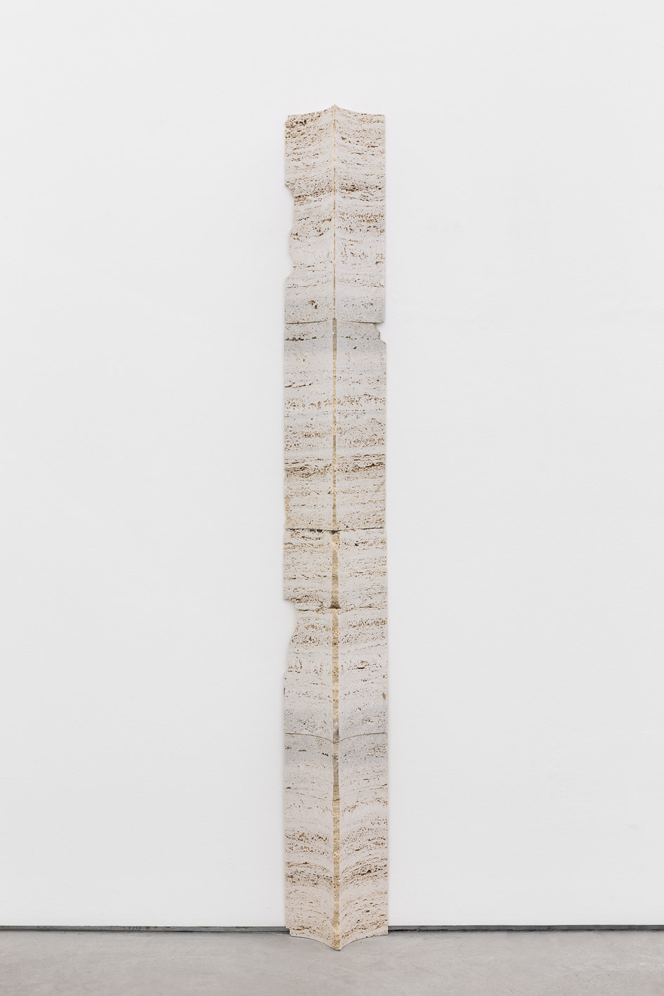 Vera Mota, Column, 2021, Travertine, 211x27x16cm