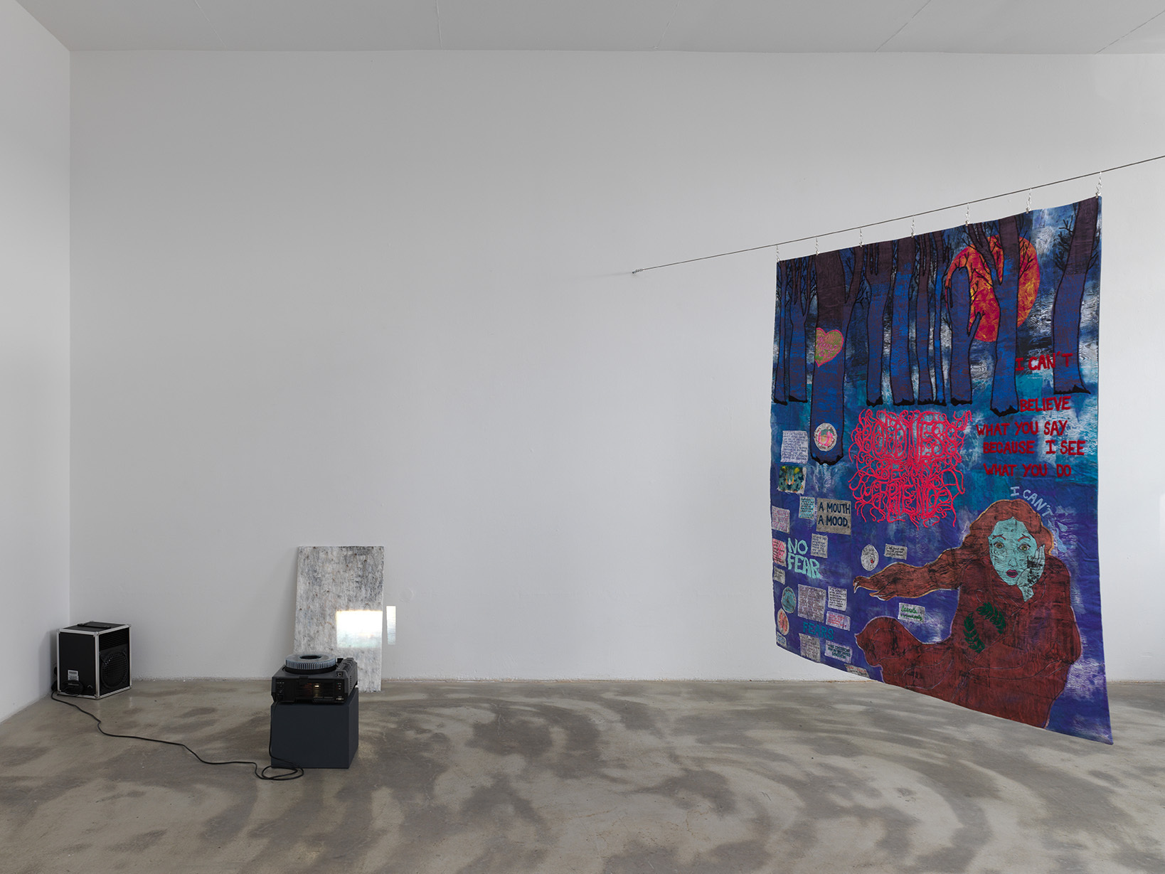 Installation view, A Mouth; A Tale, KLEMM’S showroom, 2021. Photo: Nick Ash