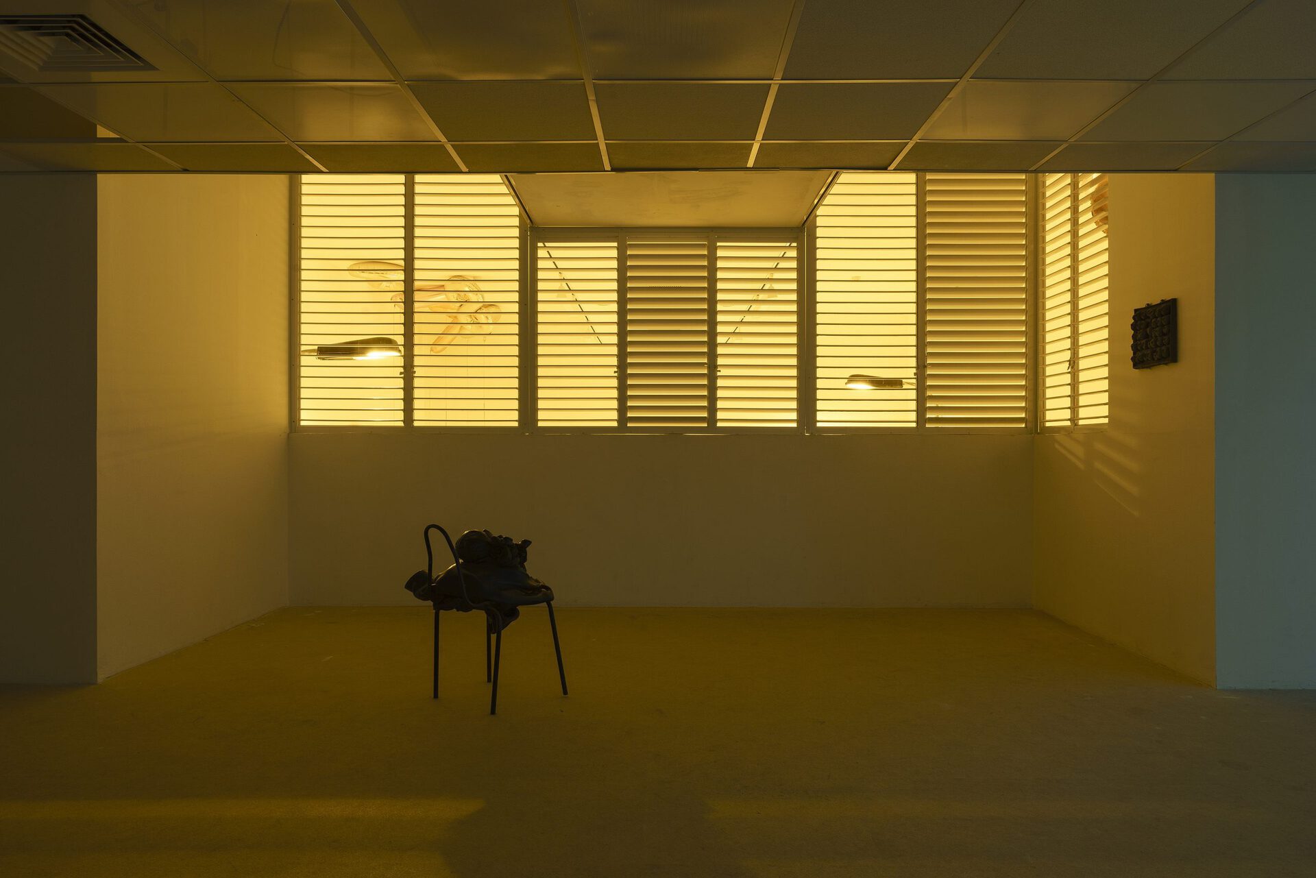 “Blade Memory,” 2020-2021. View of the exhibition at CCA Tel Aviv. Photo: Liat Elbling.