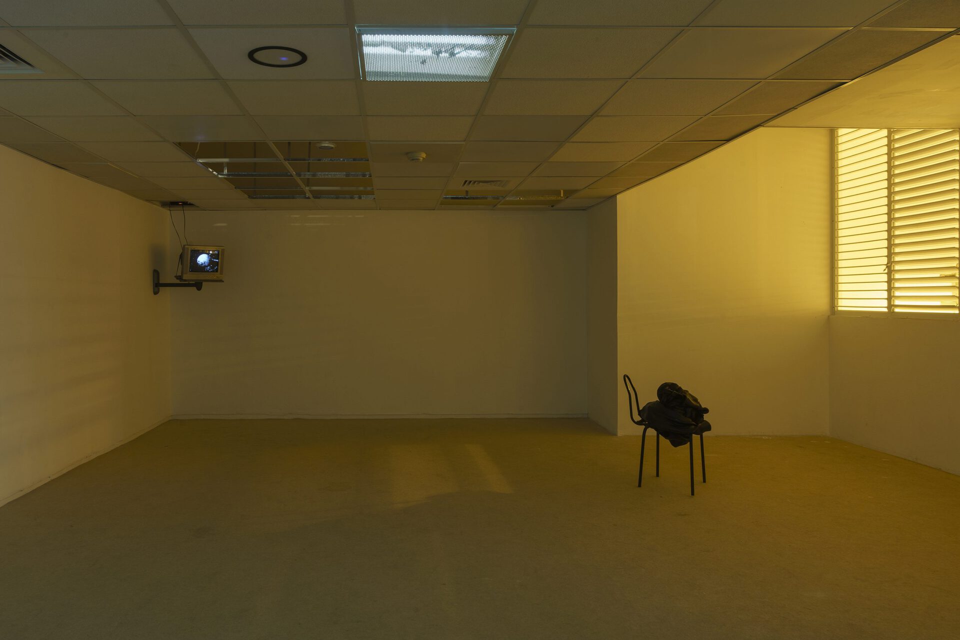 “Blade Memory,” 2020-2021. View of the exhibition at CCA Tel Aviv. Photo: Liat Elbling.