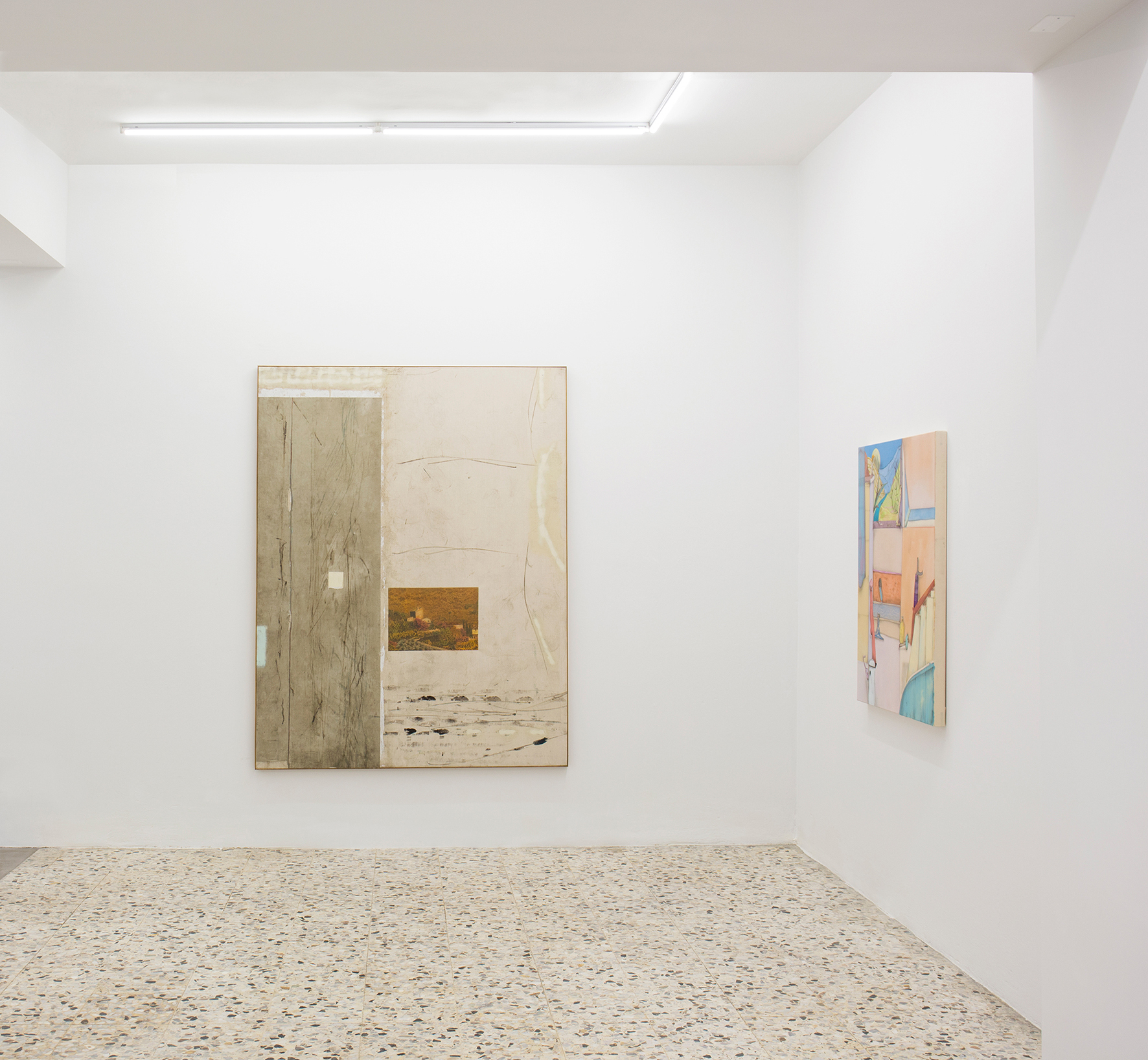 Cosimo Casoni, 'La strada di casa 3 (Vallombrosa), 2021, oil, spray, skate trace on canvas, 200x153 cm