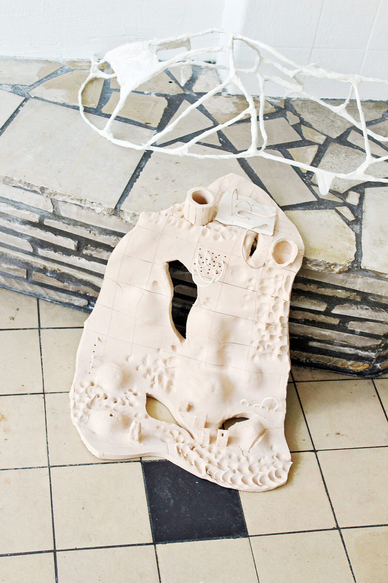 Anna Bochkova, Infrastructure 1, 58x30x40 cm, 2020, ceramics