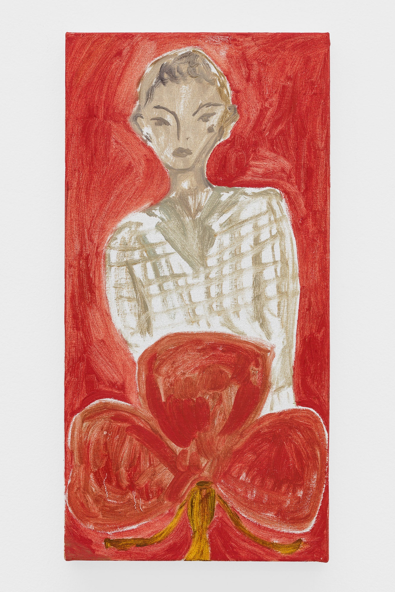 Faye Wei Wei, Red Flower, 2020, Oil on canvas, 51x25cm.jpg