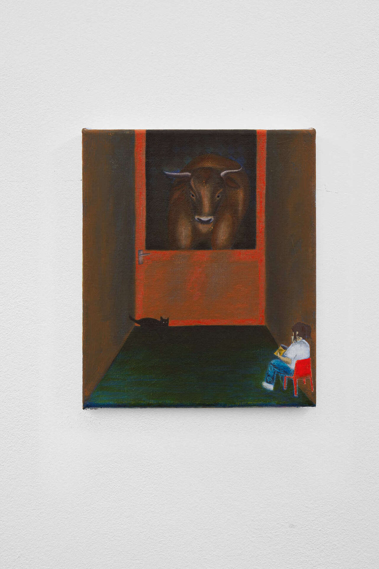 Aisha Christison, Pony at the gate, 2020, oil on linen, 26 x 22 cm