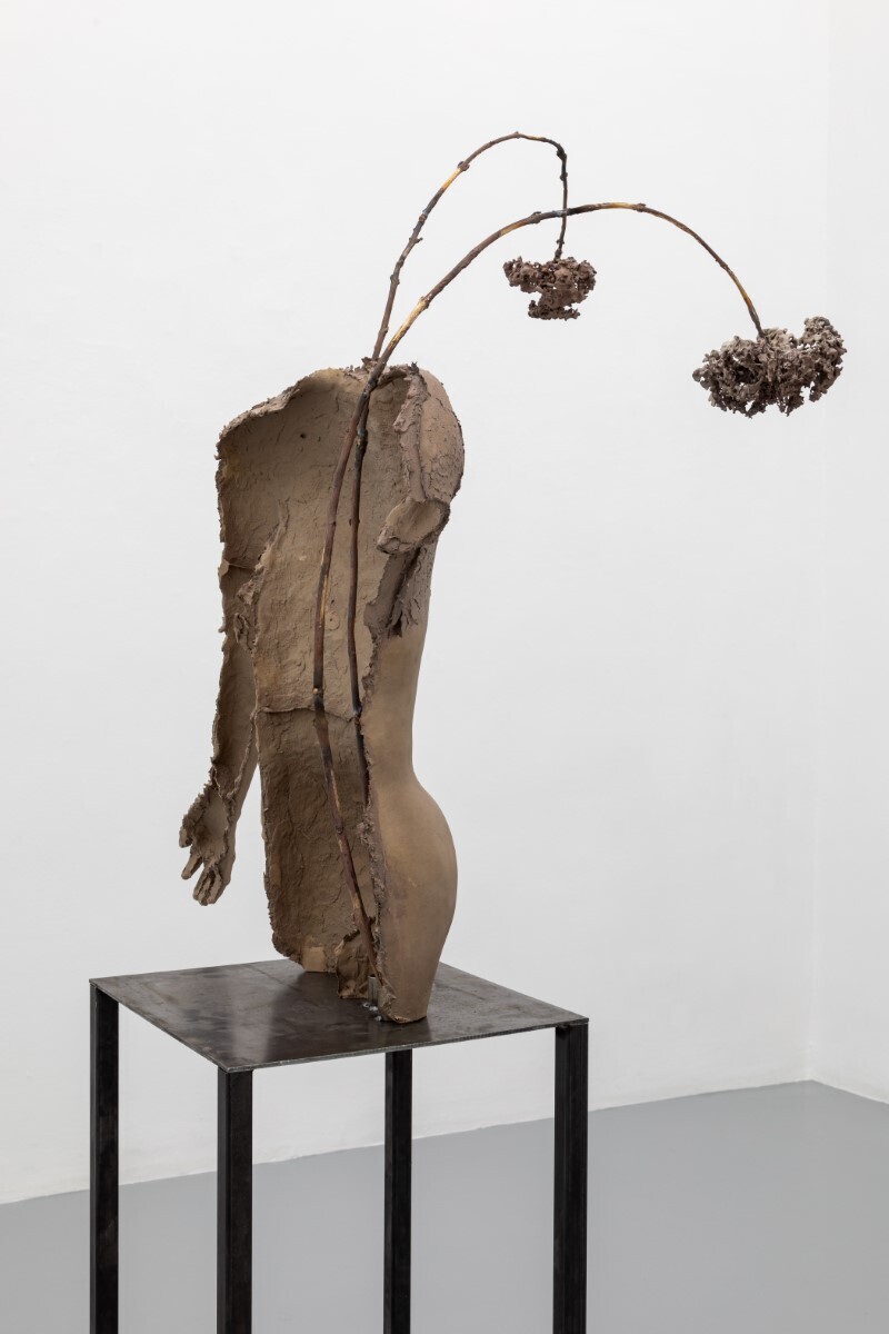 Luca Francesconi, Huacatay 1992, 2021, bronze, iron, 195 x 85 x 75 cm