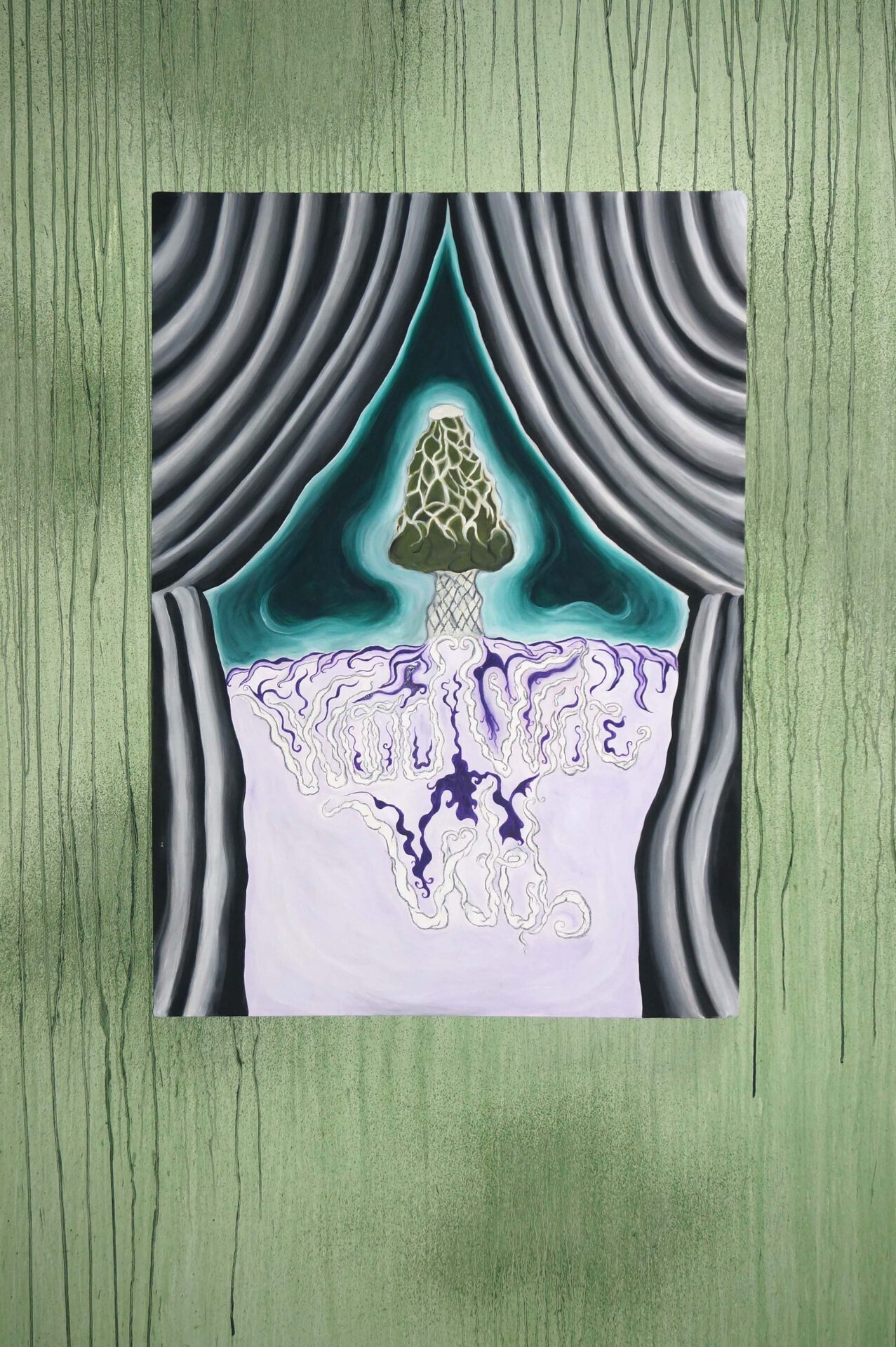 Asuka Takagi, Wood Wide Web, 2021, oil on canvas, 90x125 cm