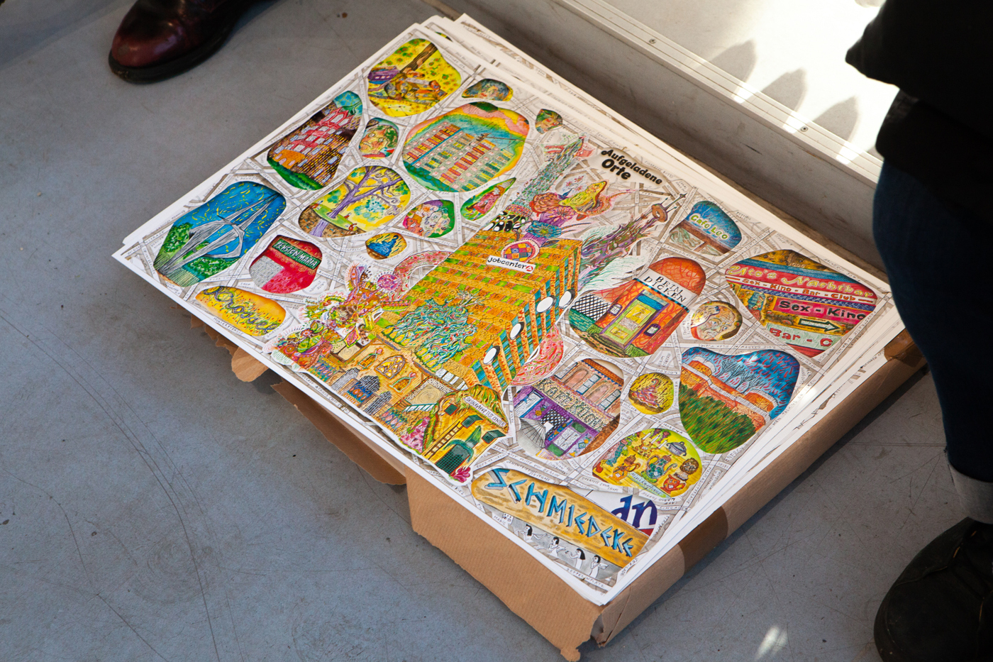 Emily Hunt, Printed map, Jobcenter ~ Aufgeladene Orte ~ Psychic Places