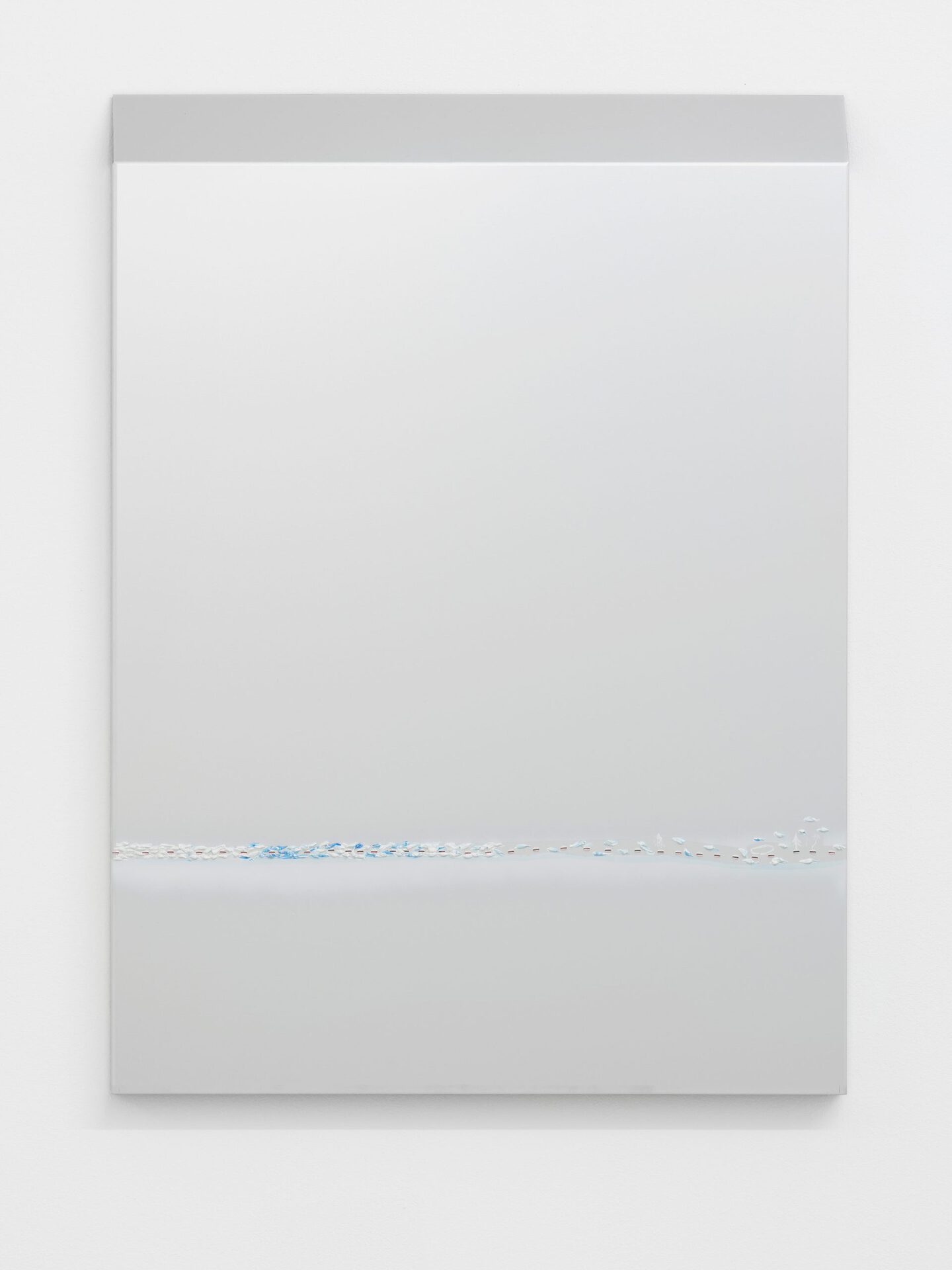 Snakes smile_2: North/south coffin, 2021, oil paint, spray paint and fineliner on hand-tapped aluminium 62.5 x 45 cm