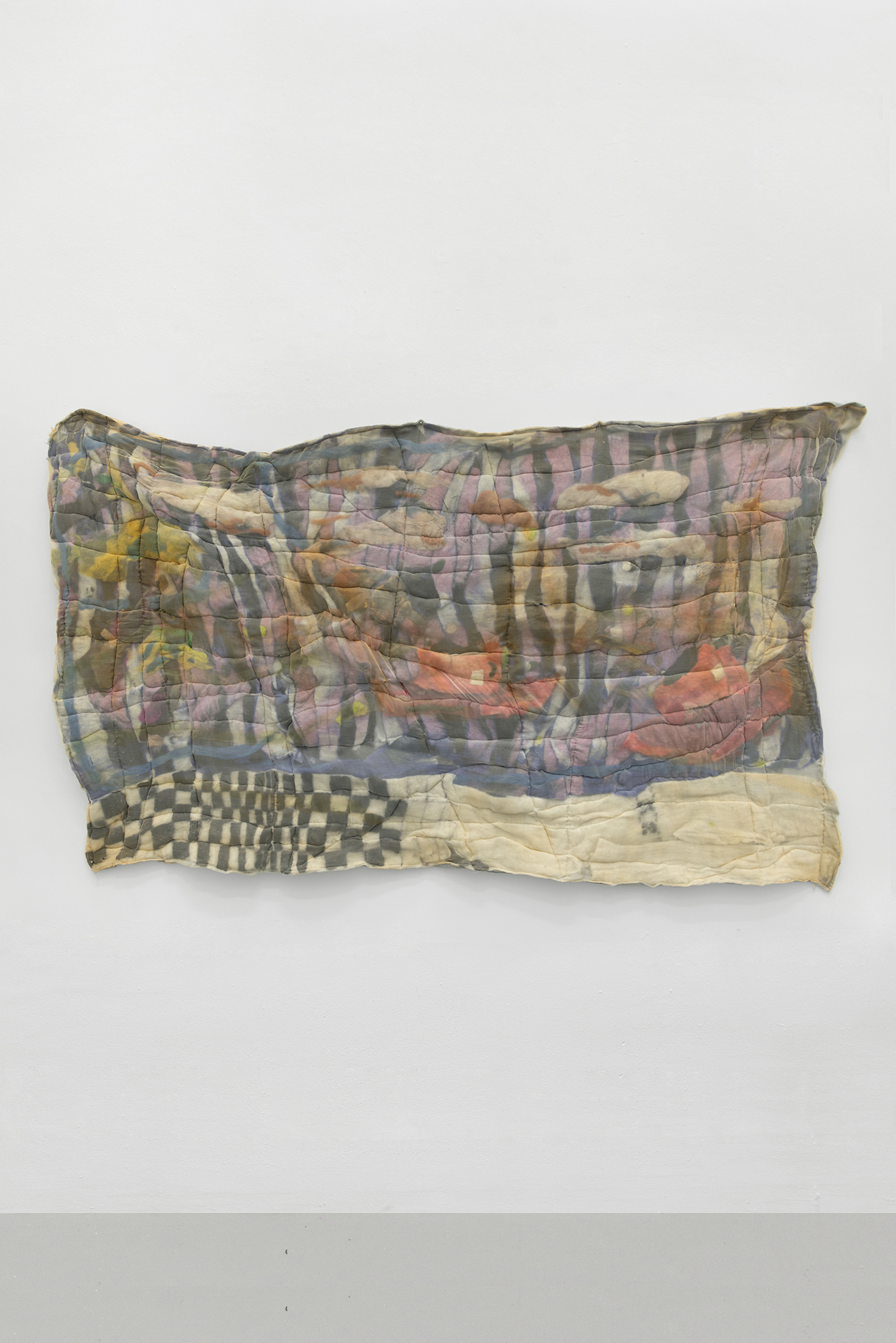 Justin Chance, SS, 2020-2021, Wet and needle felted wool, silk, cotton, dye; quilted, 74 x 46 in.
