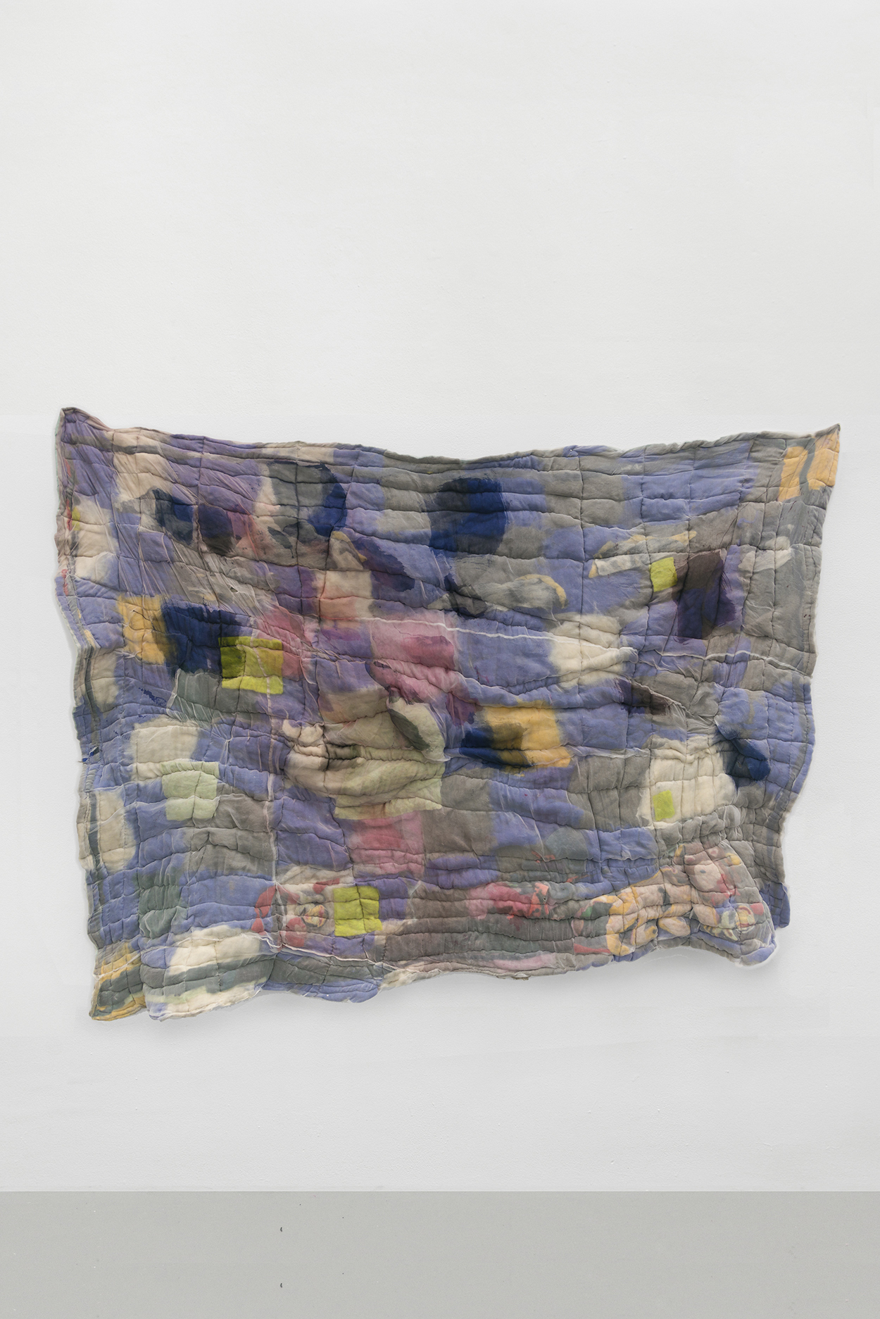 Justin Chance, Big Picture, 2018-2021, Wet and needle felted wool, silk, cotton, dye; quilted, 84 x 58 in.