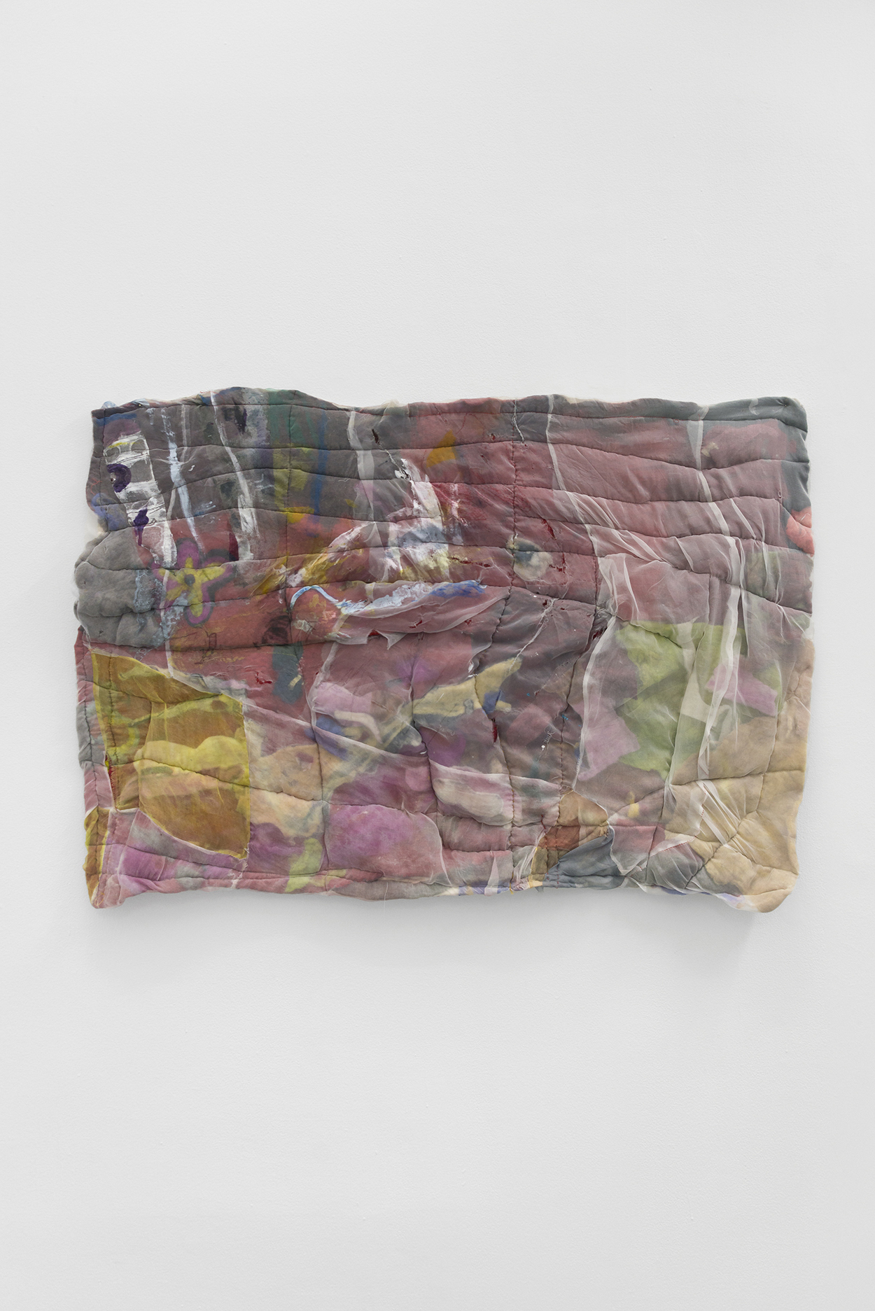 Justin Chance, White God, 2020-2021, Wet and needle felted wool, silk, cotton, pigment, dye; quilted, 53 x 35 in.