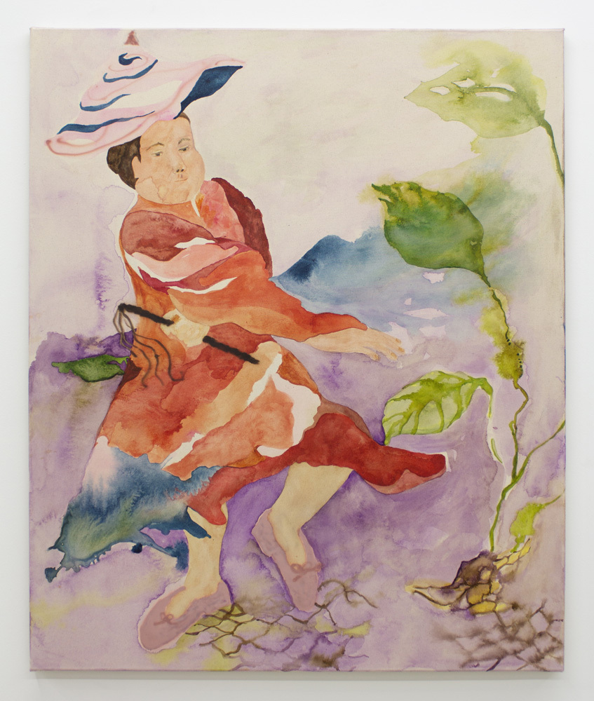 Paula Kamps, Plum job, 2021, ink on canvas, 120 x 100 cm, unique