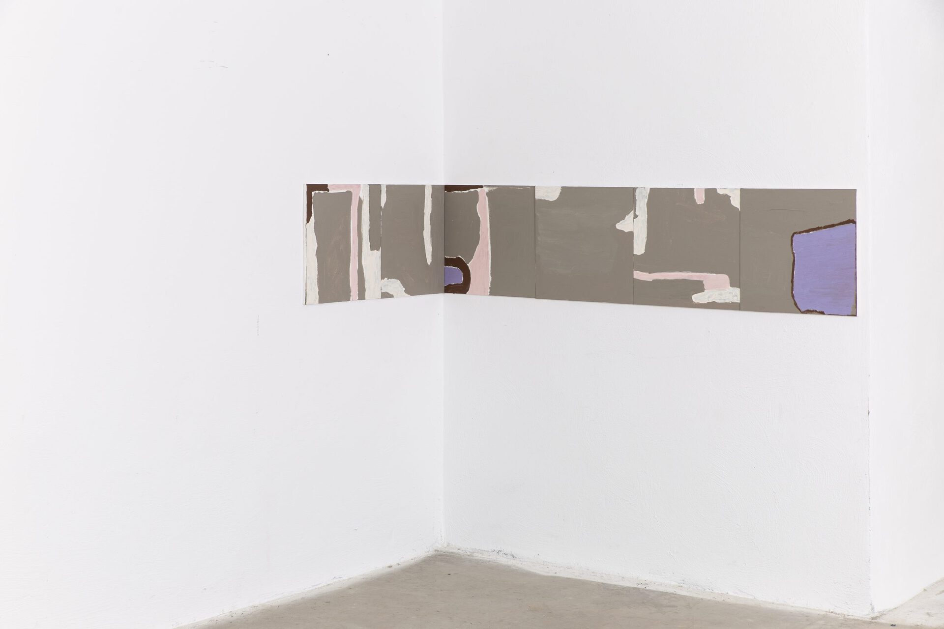 Albert Riera Galceran, Puzzle, 2021, acrylic and oil on canvas, six pieces, 40 x 40 cm each,