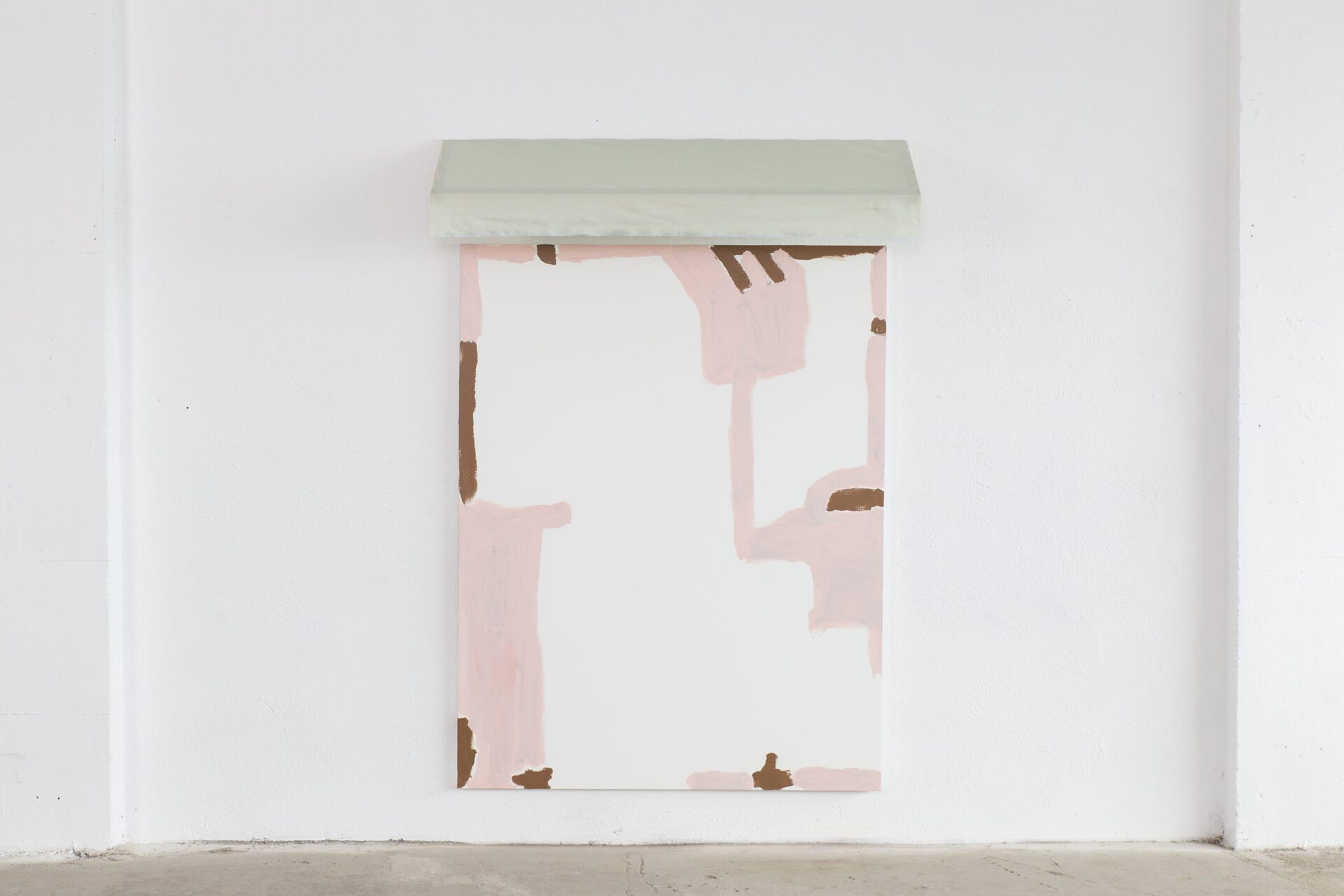Albert Riera Galceran, Covered canvas III, 2021, oil on canvas, wood, fabric, 180 x 140 cm