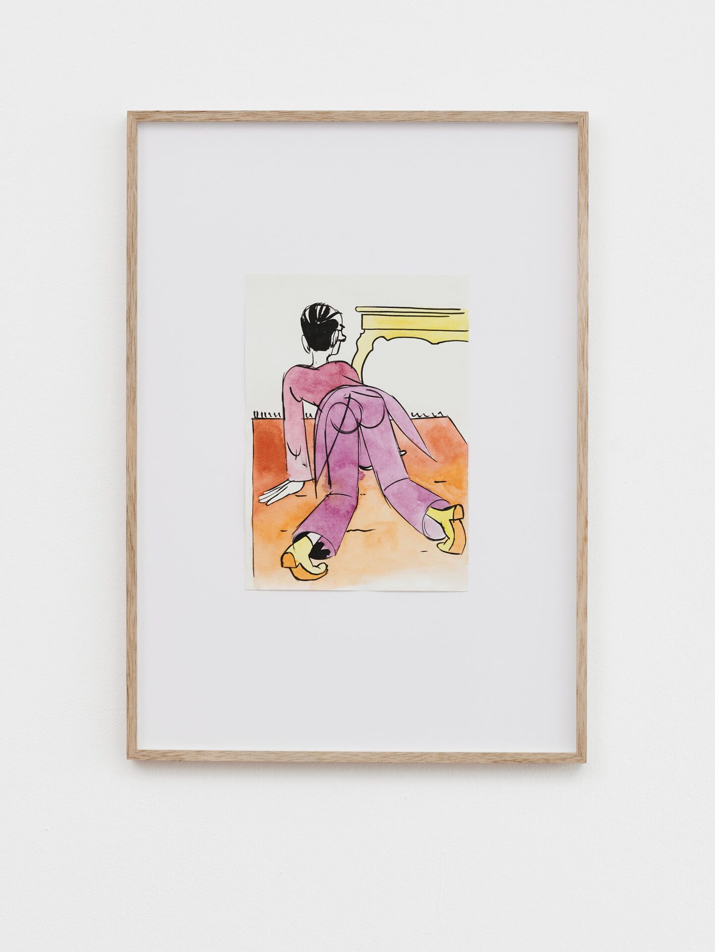 Georg Thanner, untitled, 2021, Ink, pen and watercolor on paper, 60 x 43 cm, photo: Kai Werner Schmidt
