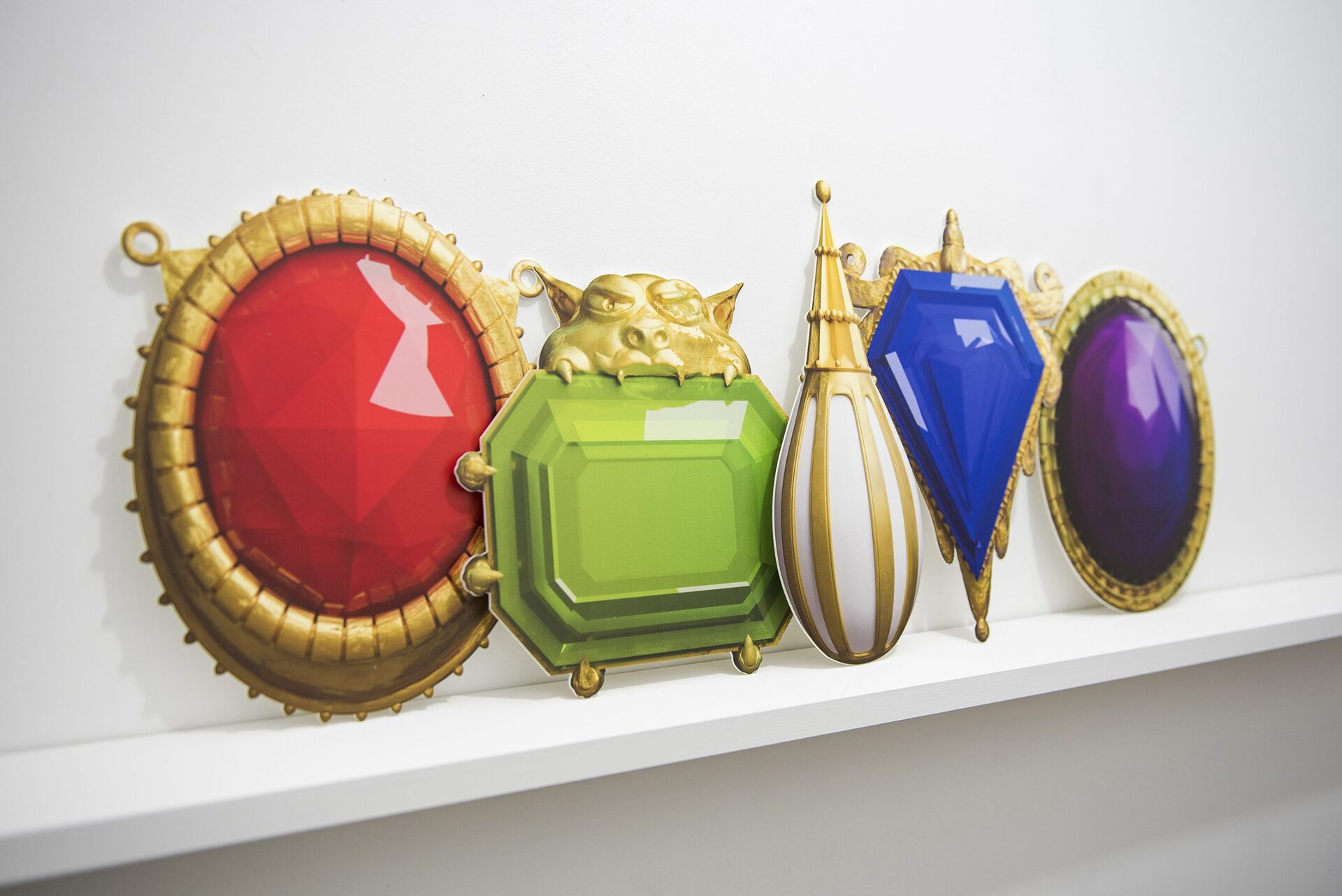 Andrew Roberts, Mox Ruby, Mox Emerald, Mox Pearl, Mox Sapphire and Mox Jet 2021 Digital prints on foamboard Stand-ins for NFT artworks minted on the Cardano Blockchain, mined through a Proof-of-stake protocol, 2021, detail 5