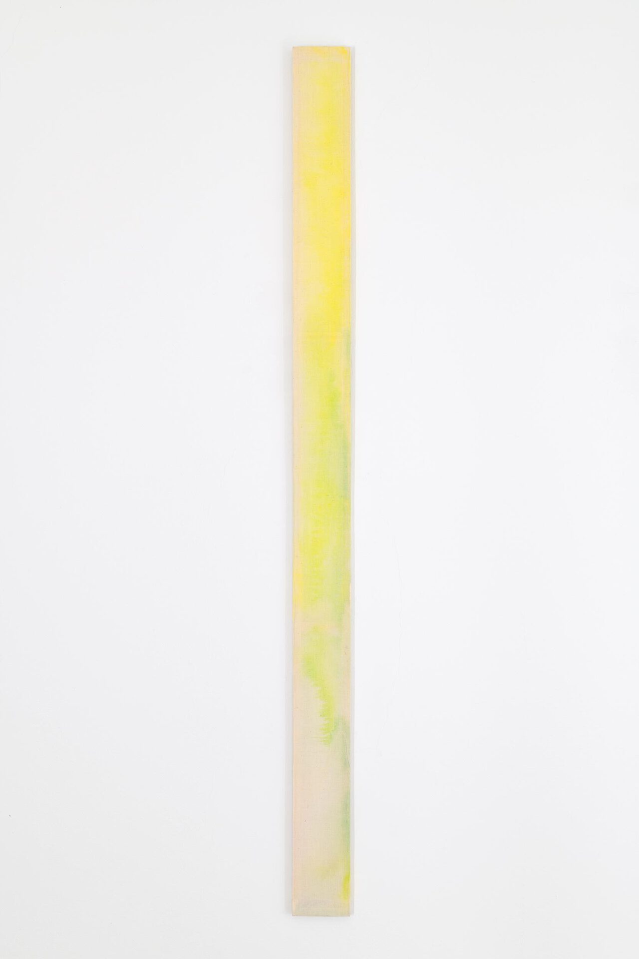 Axel Koschier, 12, 2021, watercolour, cotton, wood, 150 × 10 cm