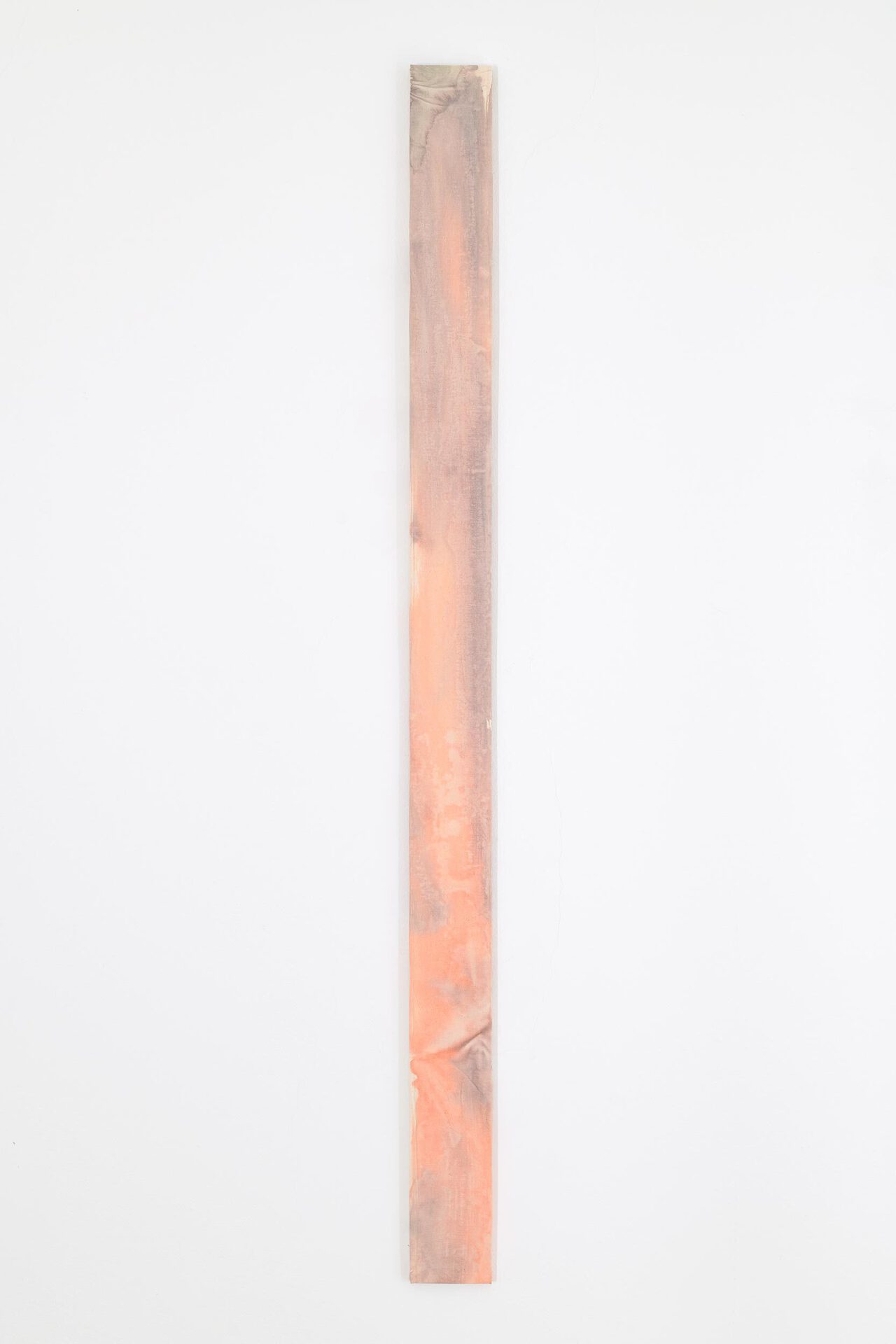 Axel Koschier, 3, 2021, watercolour, cotton, wood, 150 × 10 cm