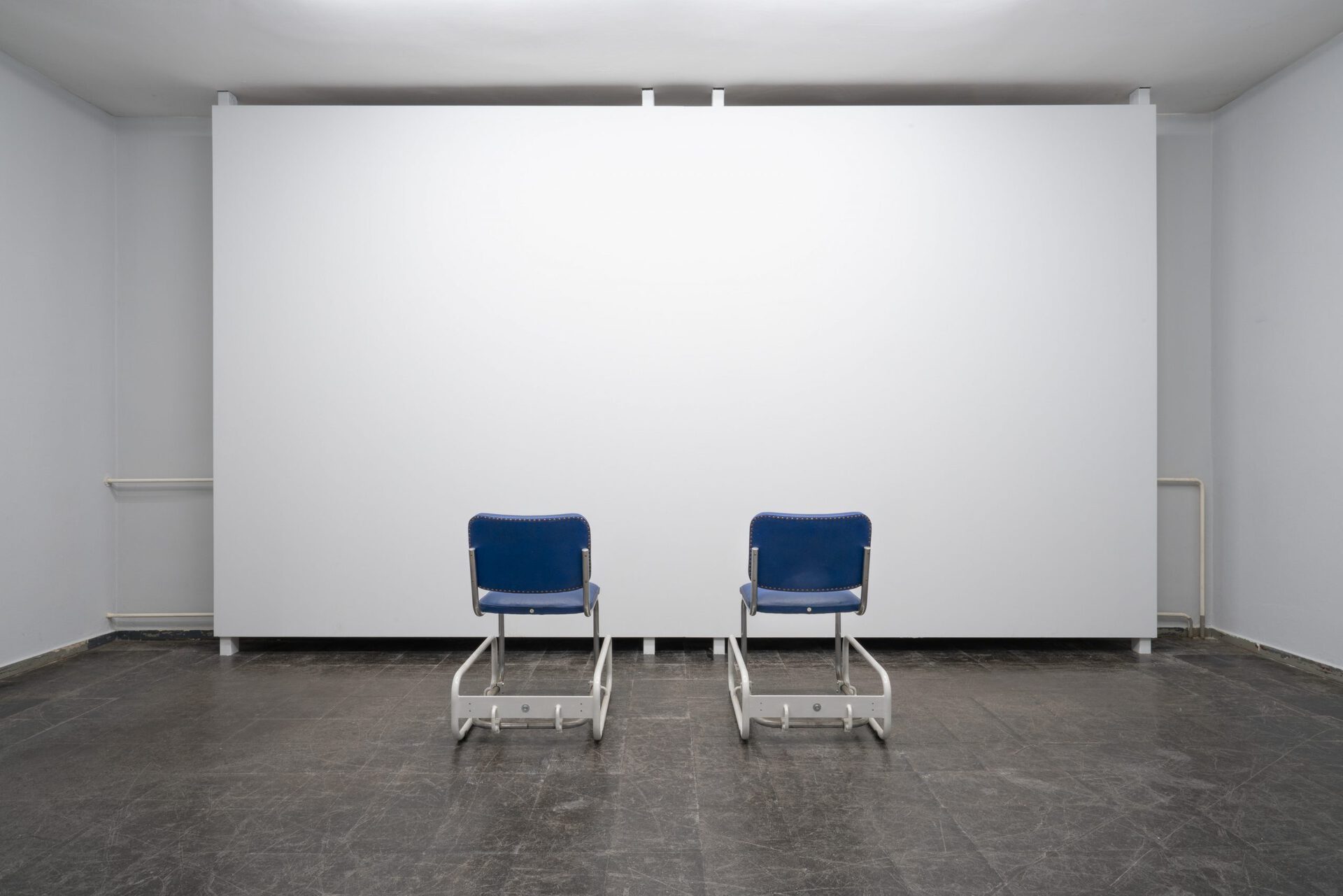 Alexej Meschtschanow, Polsterstuhl Nr. 4A and 4B, 2013, chair, steel, lacquer, each piece dimensions: 85 x 55 x 55 cm