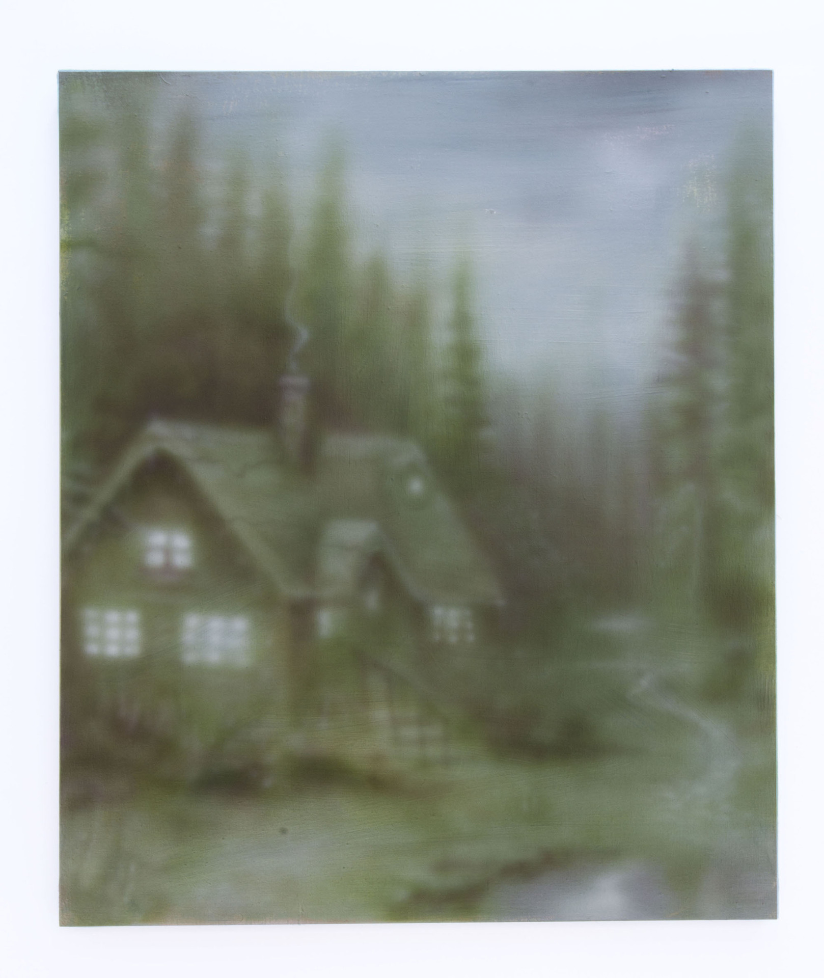 Will Sheldon. House on Green Hill. Acrylic on linen. 30 x 25 inches. 2021