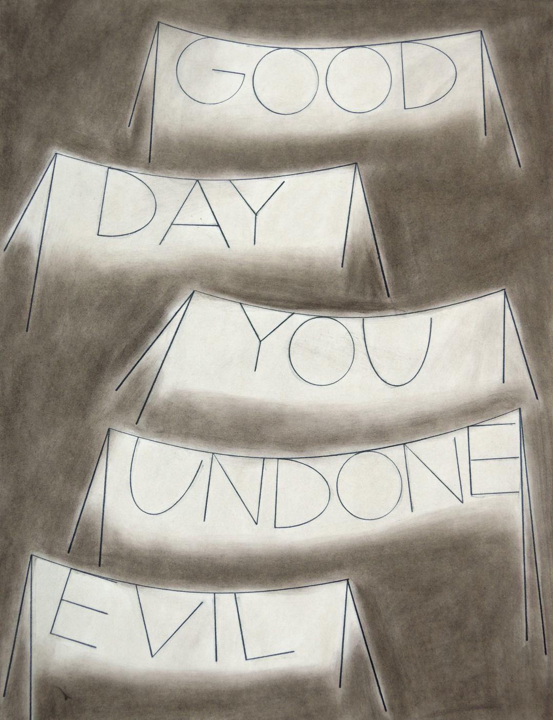 HONZA ZAMOJSKI  Good Day You Undone Evil, 2020  Drawing (made using carbon copy paper) + dry pastels on paper 52 x 40 cm, framed  Courtesy Christine König Galerie, Vienna and the artist © Photo: Philipp Friedrich