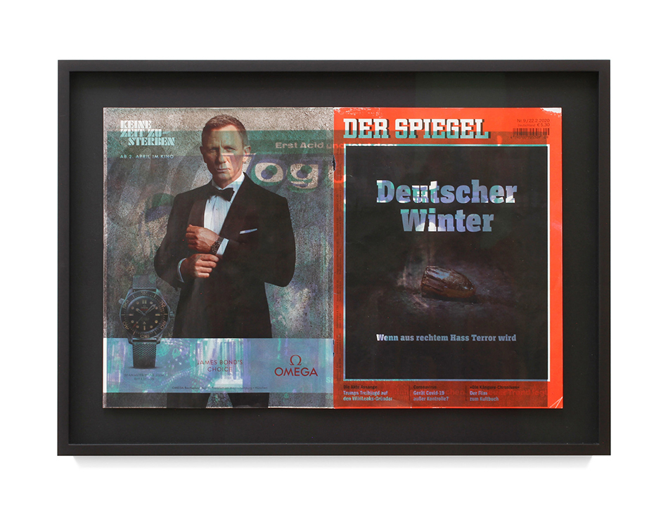 Thomas Baldischwyler, O.T. (Deutscher Winter), 2021, collage, print on paper, 27,5 x 42,5 cm