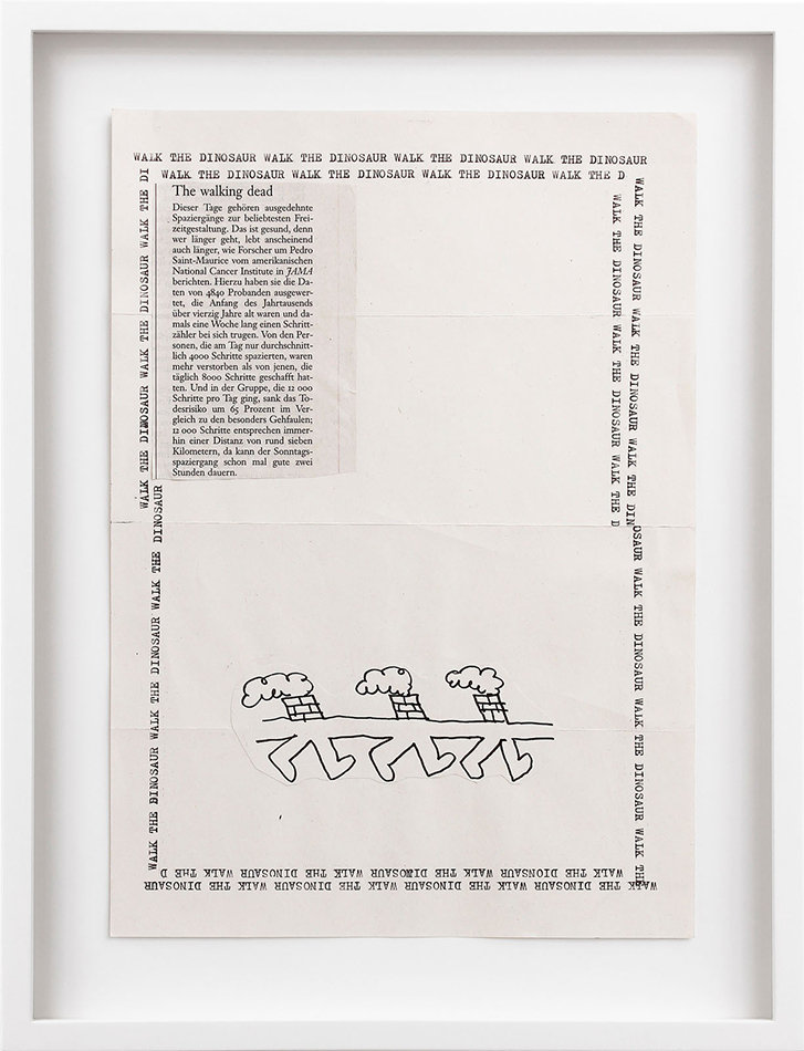 Thomas Baldischwyler, O.T. (The walking dead), 2019, collage on paper, 29.5 x 21 cm