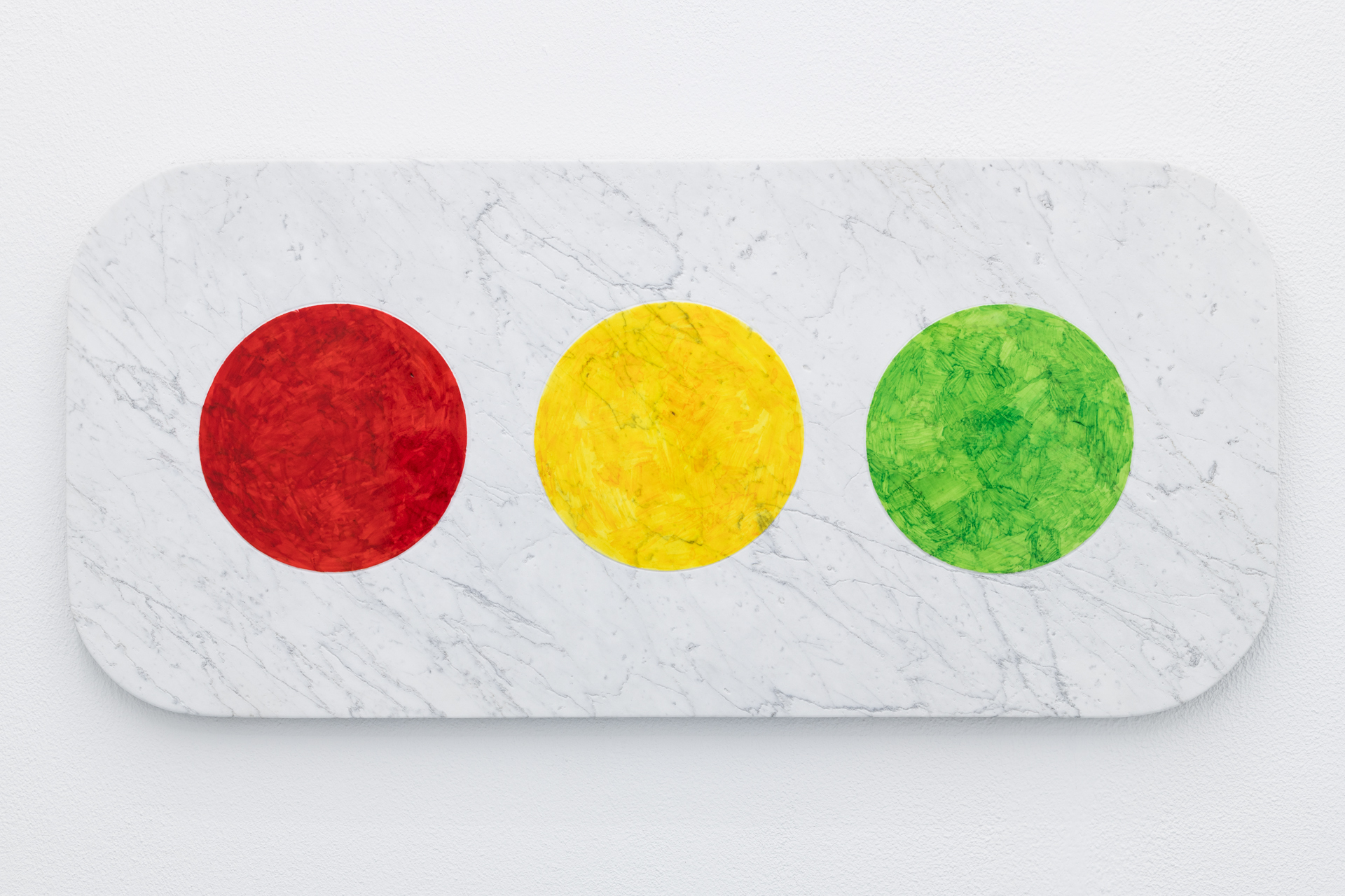 Lukas Liese, Options, 2021, Permanent Marker on Marble Relief, 56cm x 122cm x 3cm.