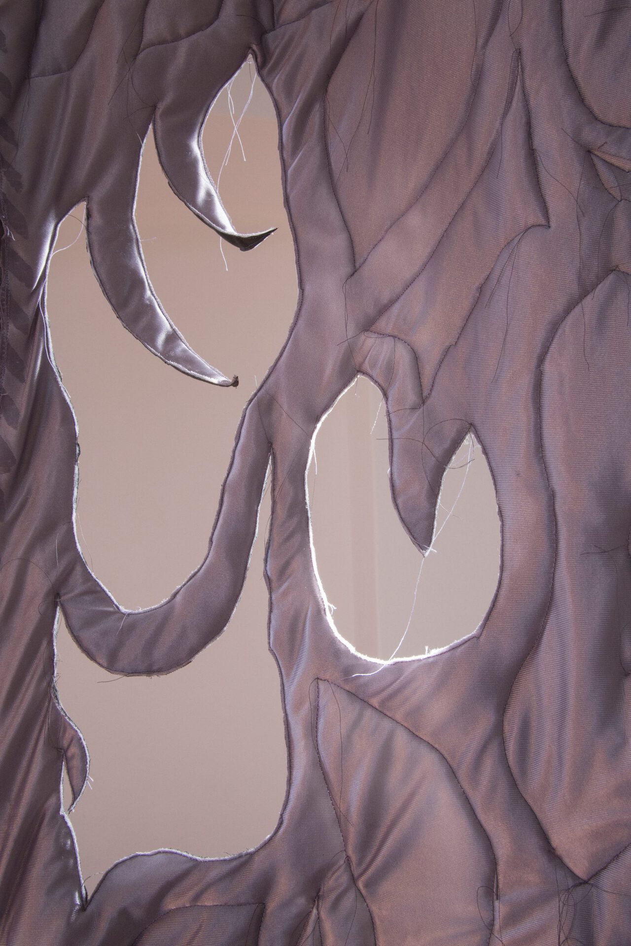 Sophie Conus Banner II, detail 2021  textile, cotton, metal 150x400cm