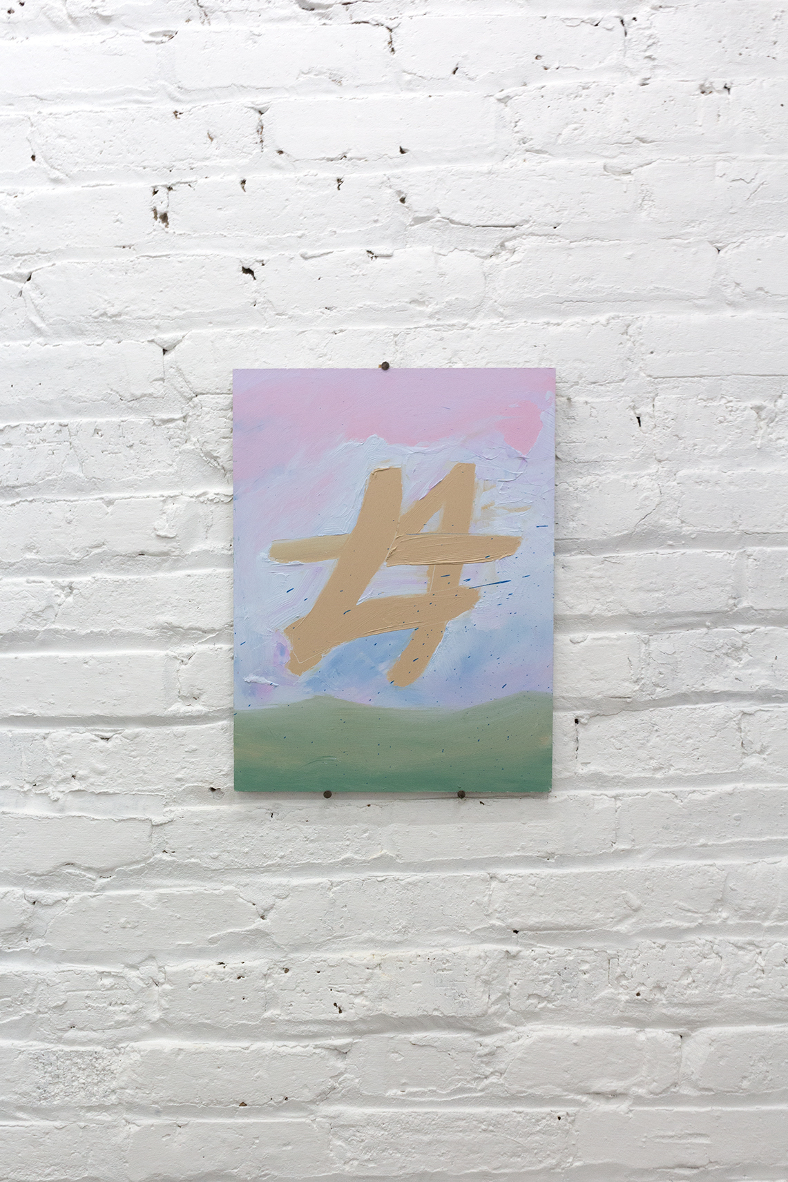 Mary Griffin, Heaven or Los Angeles, 2020, Oil on board, 12” x 17”