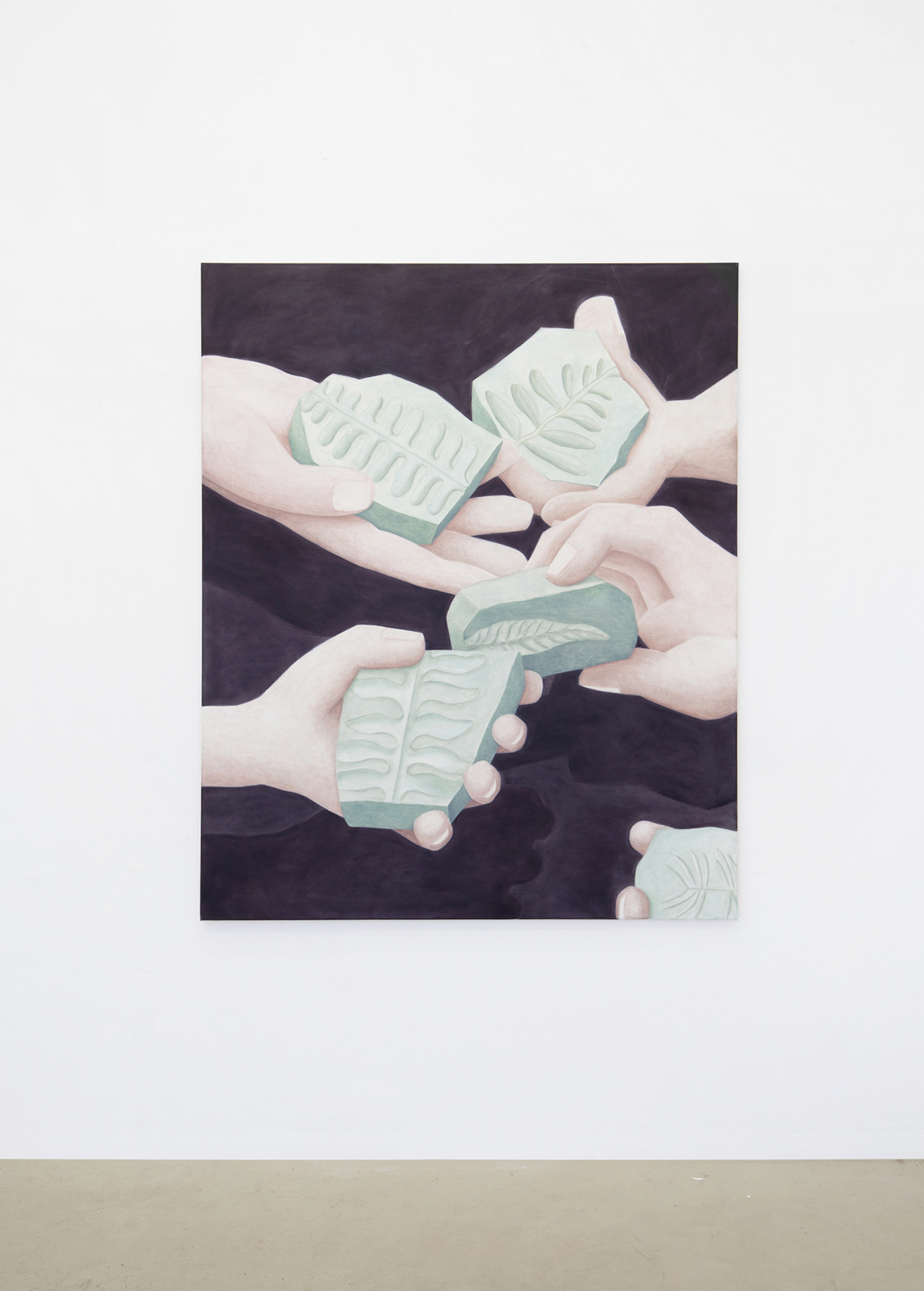 "Fossils (Look what I got)", 2021, oil on canvas, 150 x 120 cm