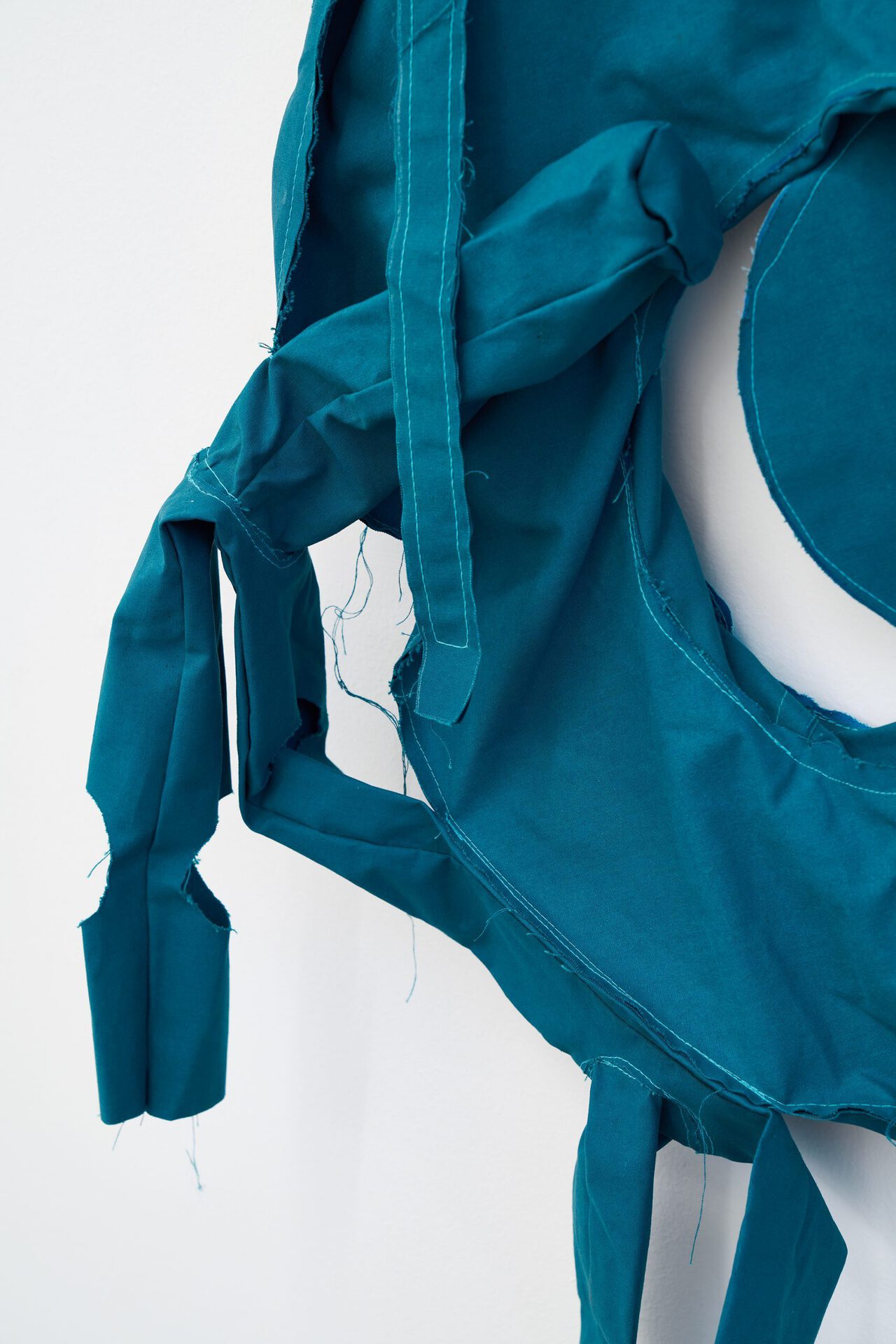 Simon Laureyns, Phantomas (detail),2021, Used camping tent, sewing, 190x120 cm