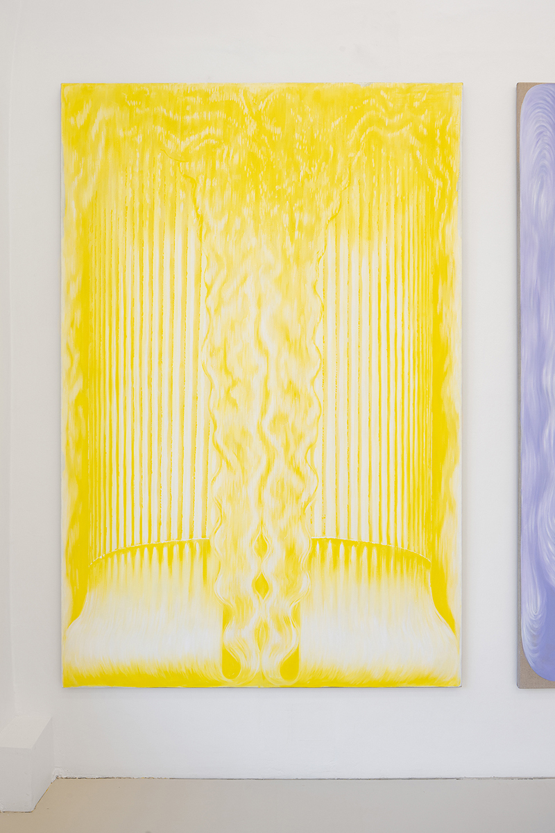 Vika Prokopaviciute, Pale Yellow, 2020 (Oil on linen, 200 x 130 cm).