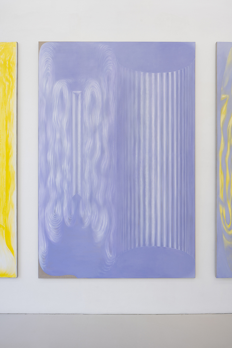 Vika Prokopaviciute, Purple Pale Pale, 2020 (Oil on linen, 200 x 130 cm).